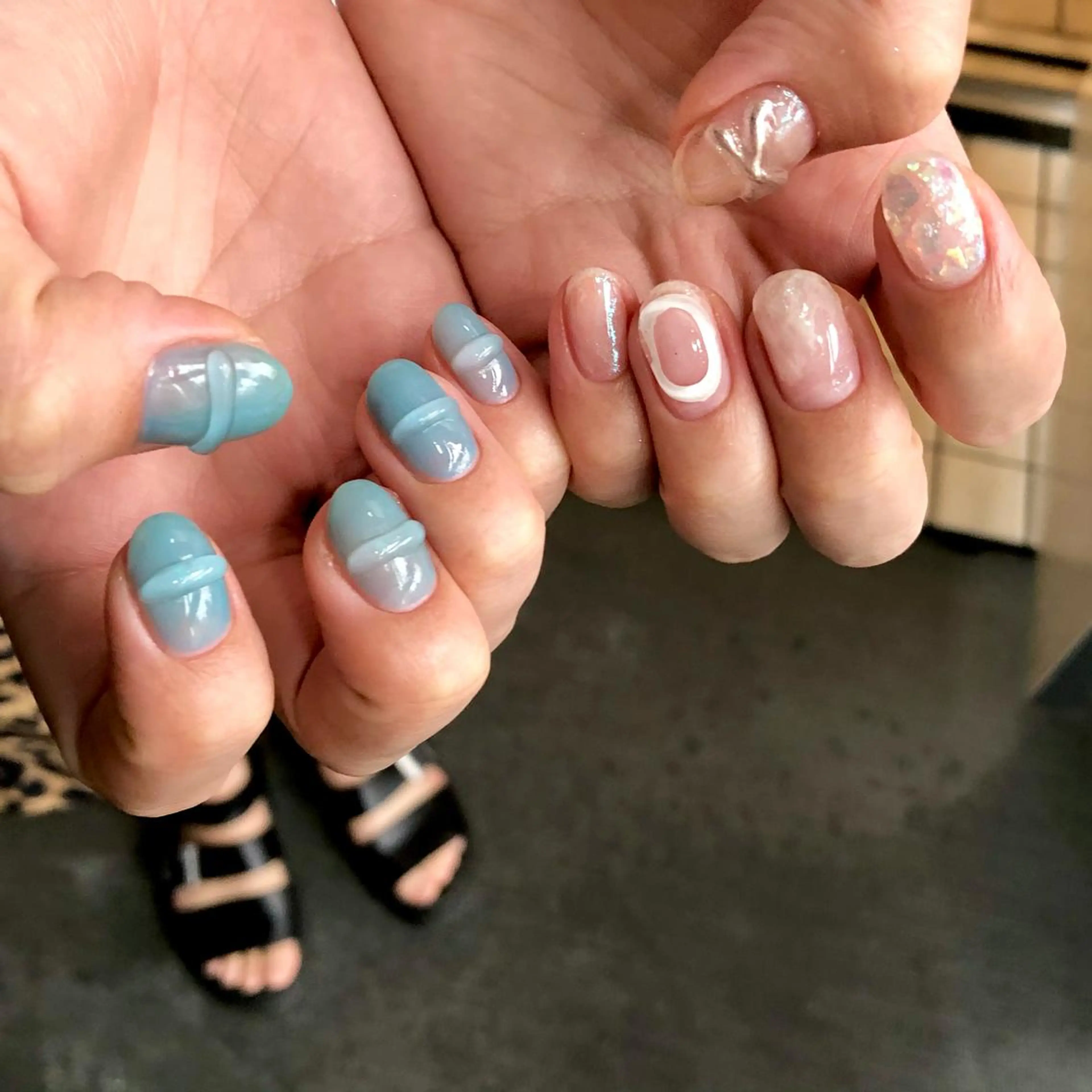 ネイル クリアネイル ニュアンスネイル ハンドネイル ハンドケア le'a moe KONAMIのネイルデザイン