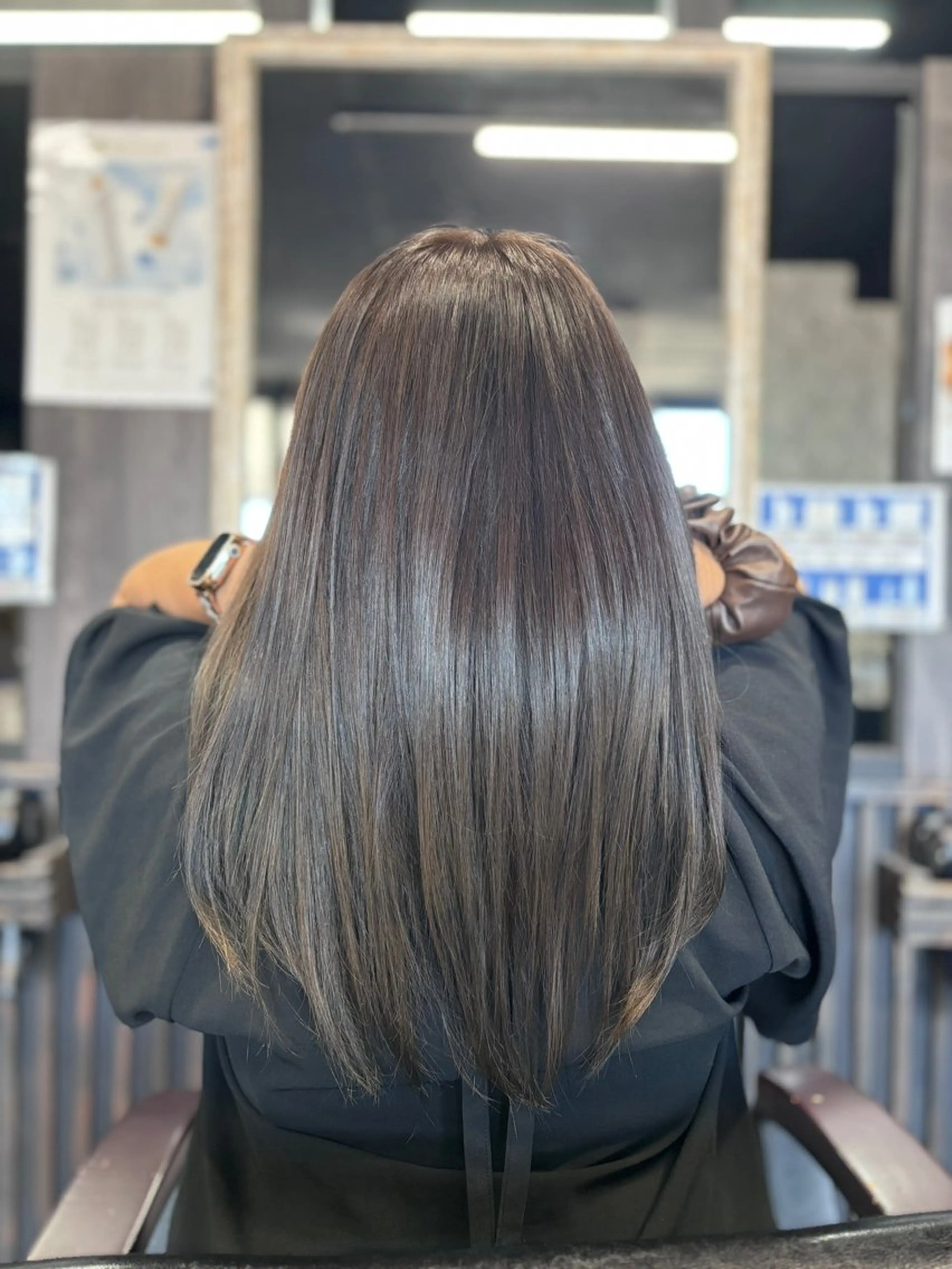 ロング 髪質改善 トリートメント ヘアカラー トリートメント 安田 恵のヘアスタイル