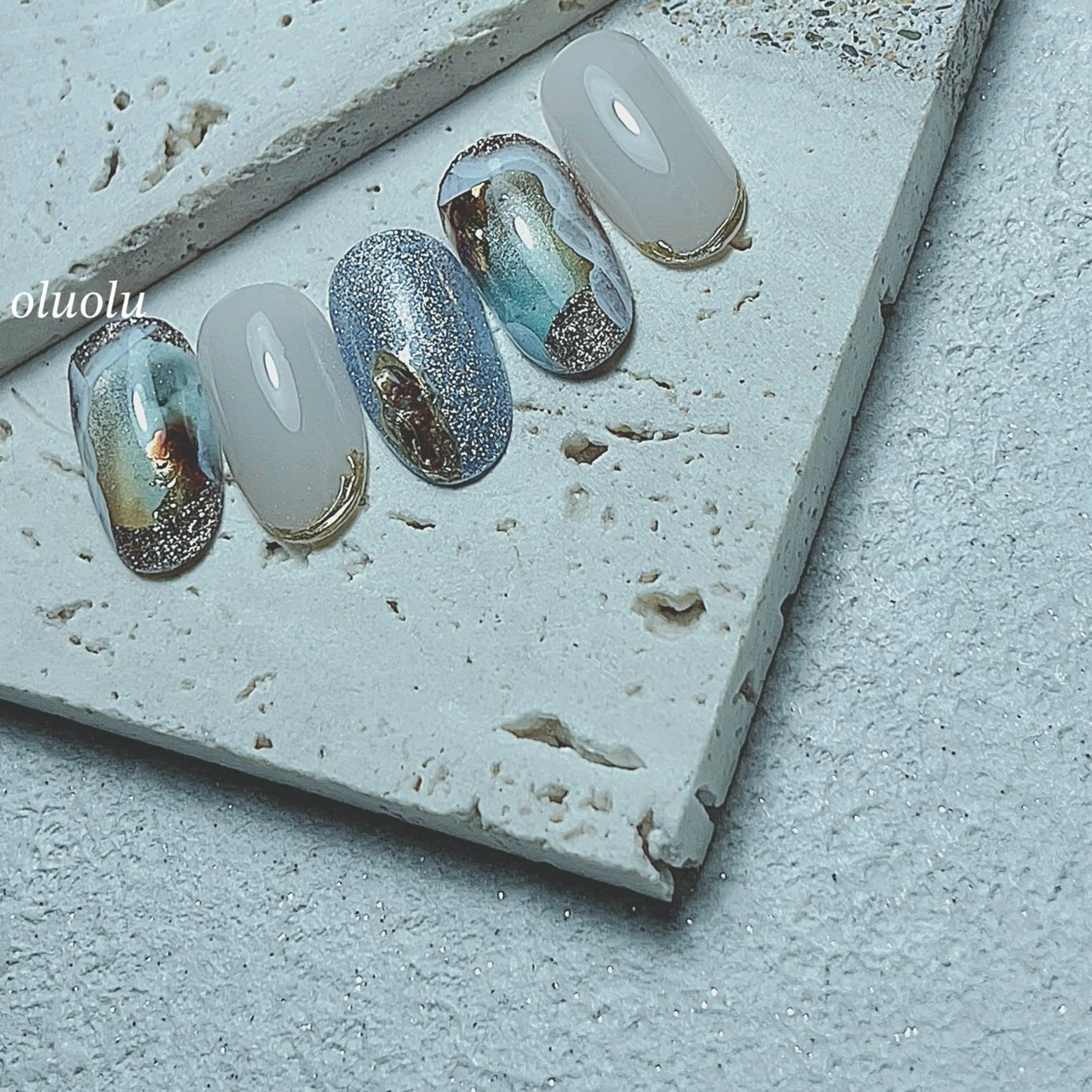 ネイル アートネイル フラッシュネイル フットネイル マグネットネイル ニュアンスネイル ハンドネイル 大村 紬華のネイルデザイン