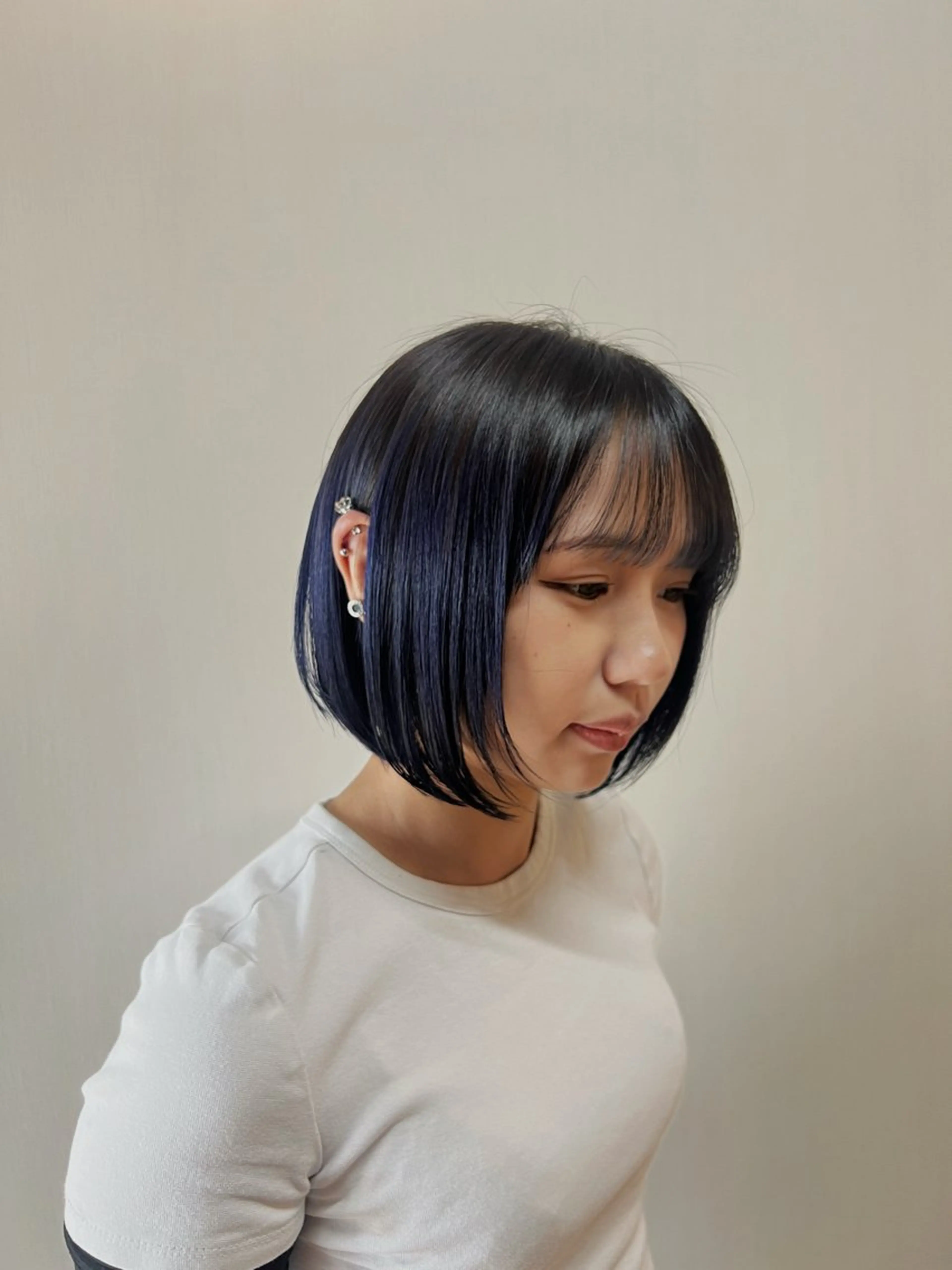 ミディアム カラー ボブ カット ヘアカラー トリートメント レディース特化 ナチュラル☘︎︎芹七のヘアスタイル