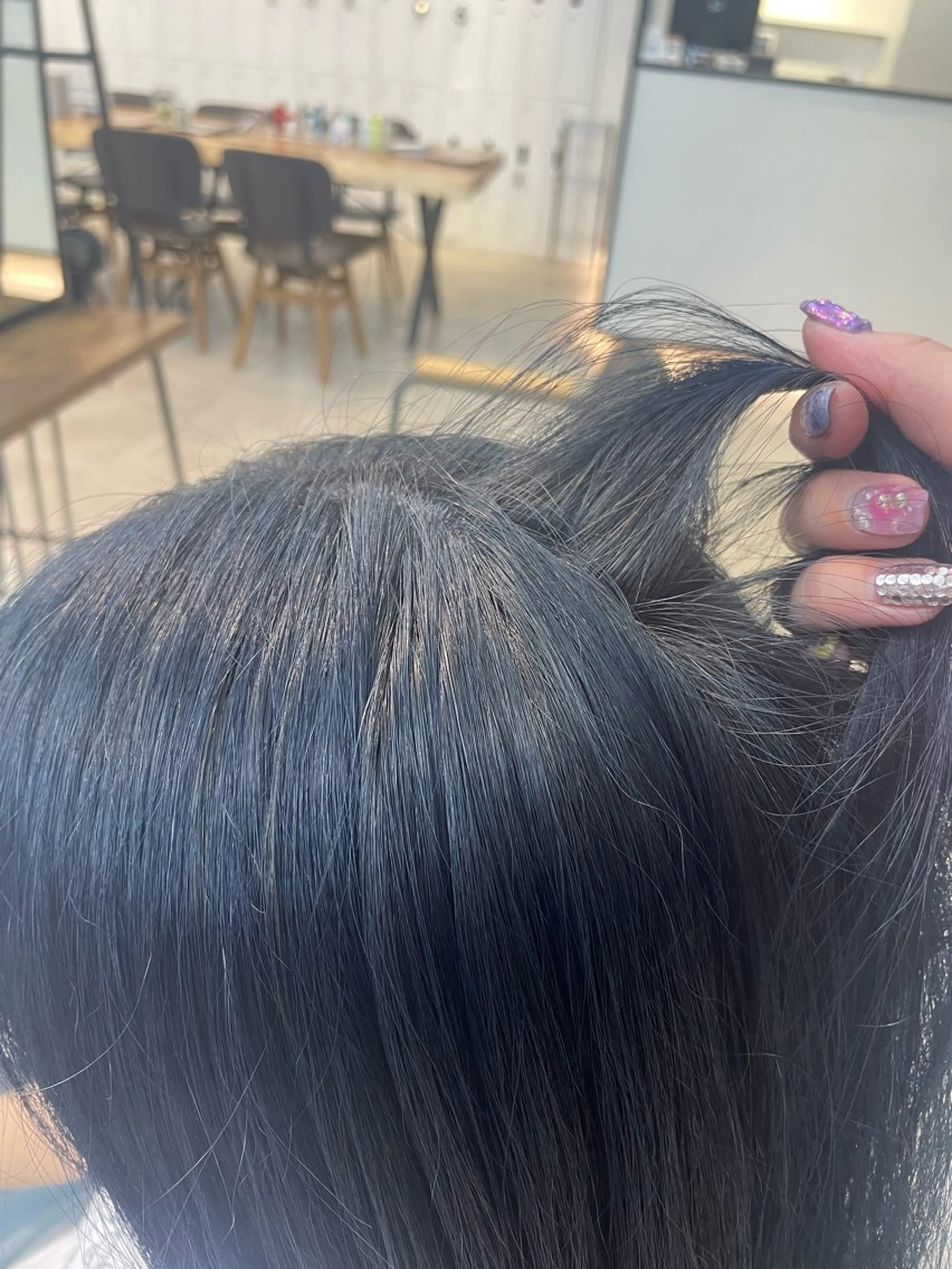 ロング カラー ブルーカラー ヘアカラー 🌟暖色系ハイトーン 🌟AIのヘアスタイル