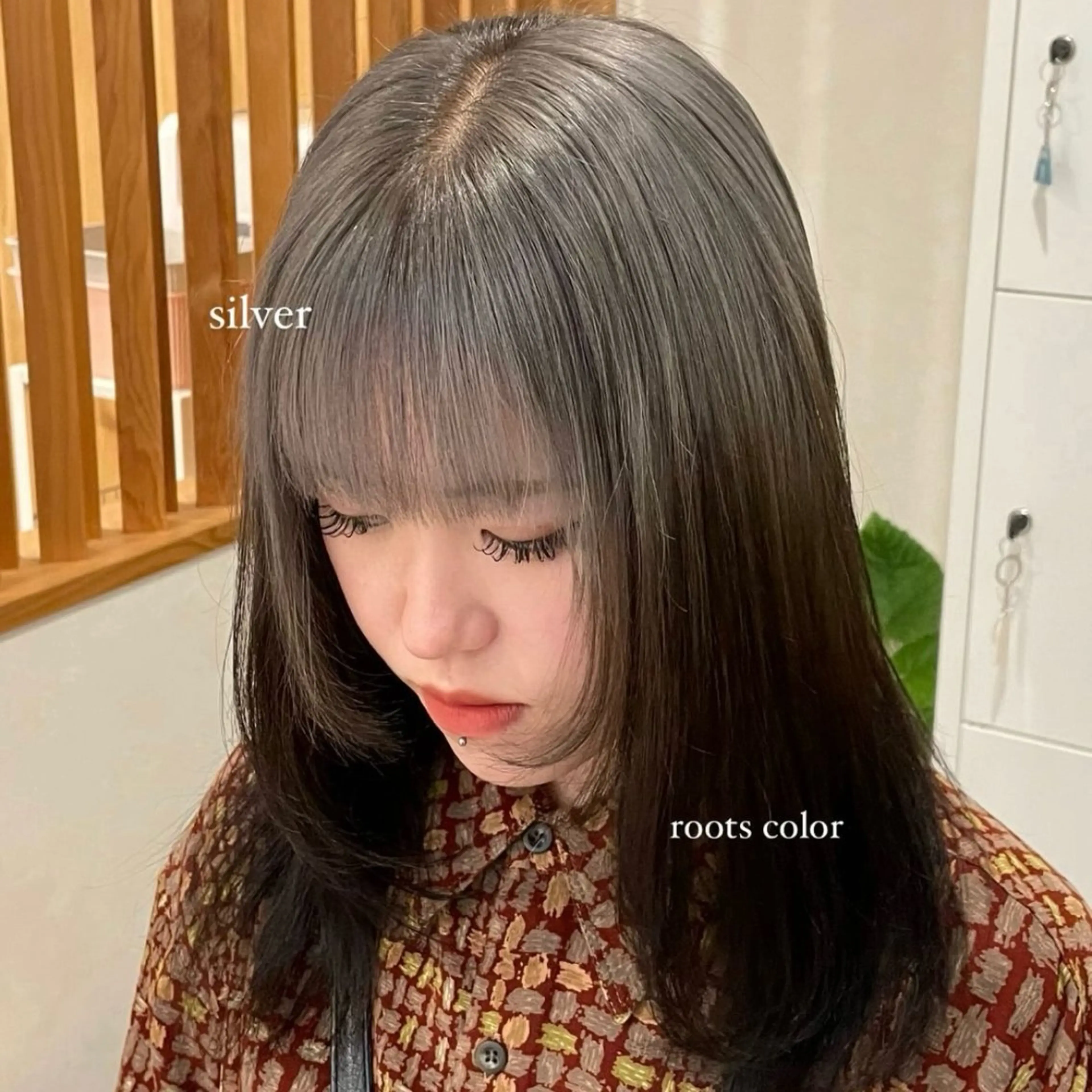 前髪顔周りカット＋毛先5cm未満カットの写真