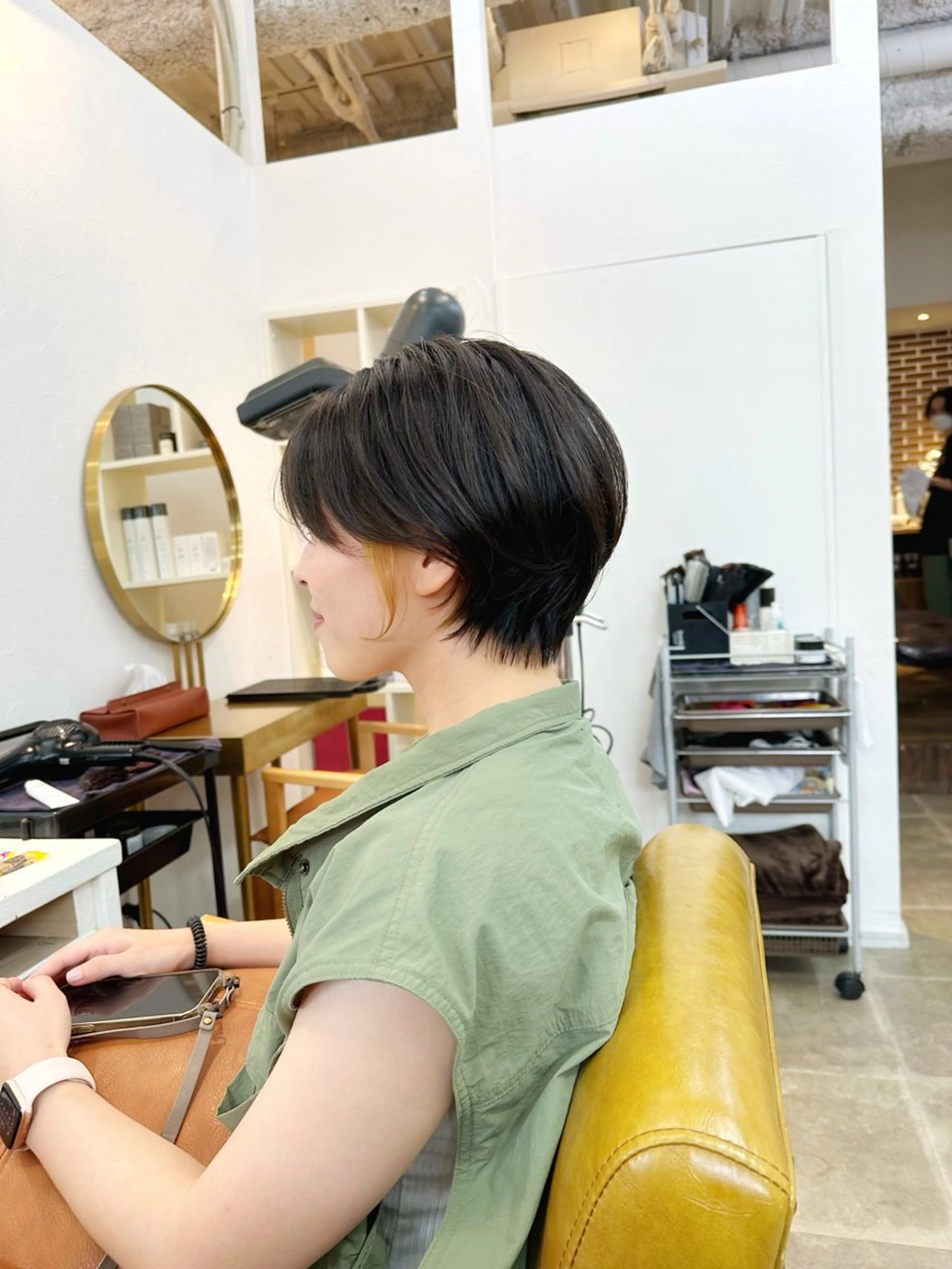 ショート カラー 透明感カラー カット ヘアカラー newline銀座所属・銀座ショート/ 大人ショート/金子涼のヘアスタイル