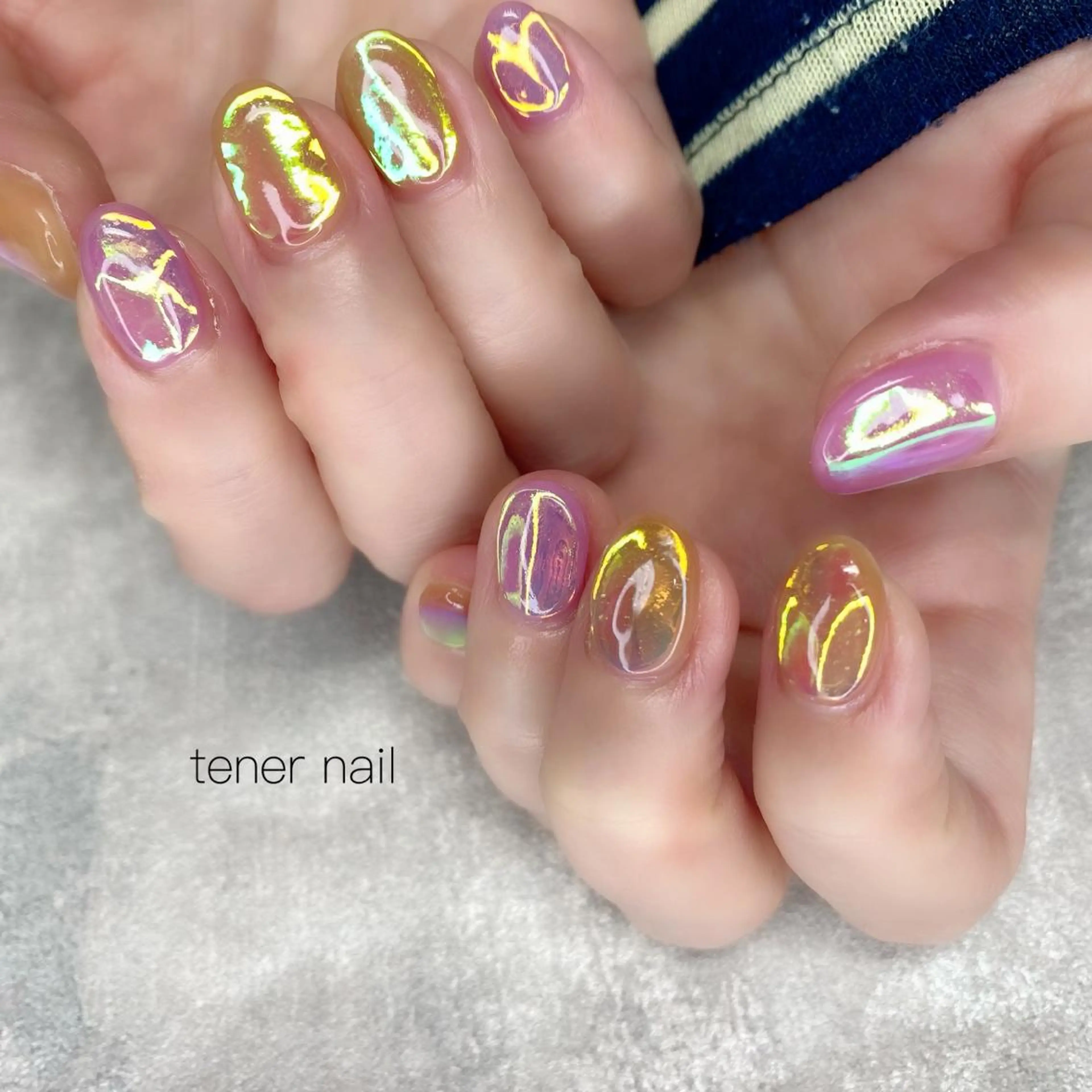 ネイル 氷ネイル・うるうるネイル 春ネイル tener  nail  テネルネイル所属・テネルネイル tener nailのネイルデザイン