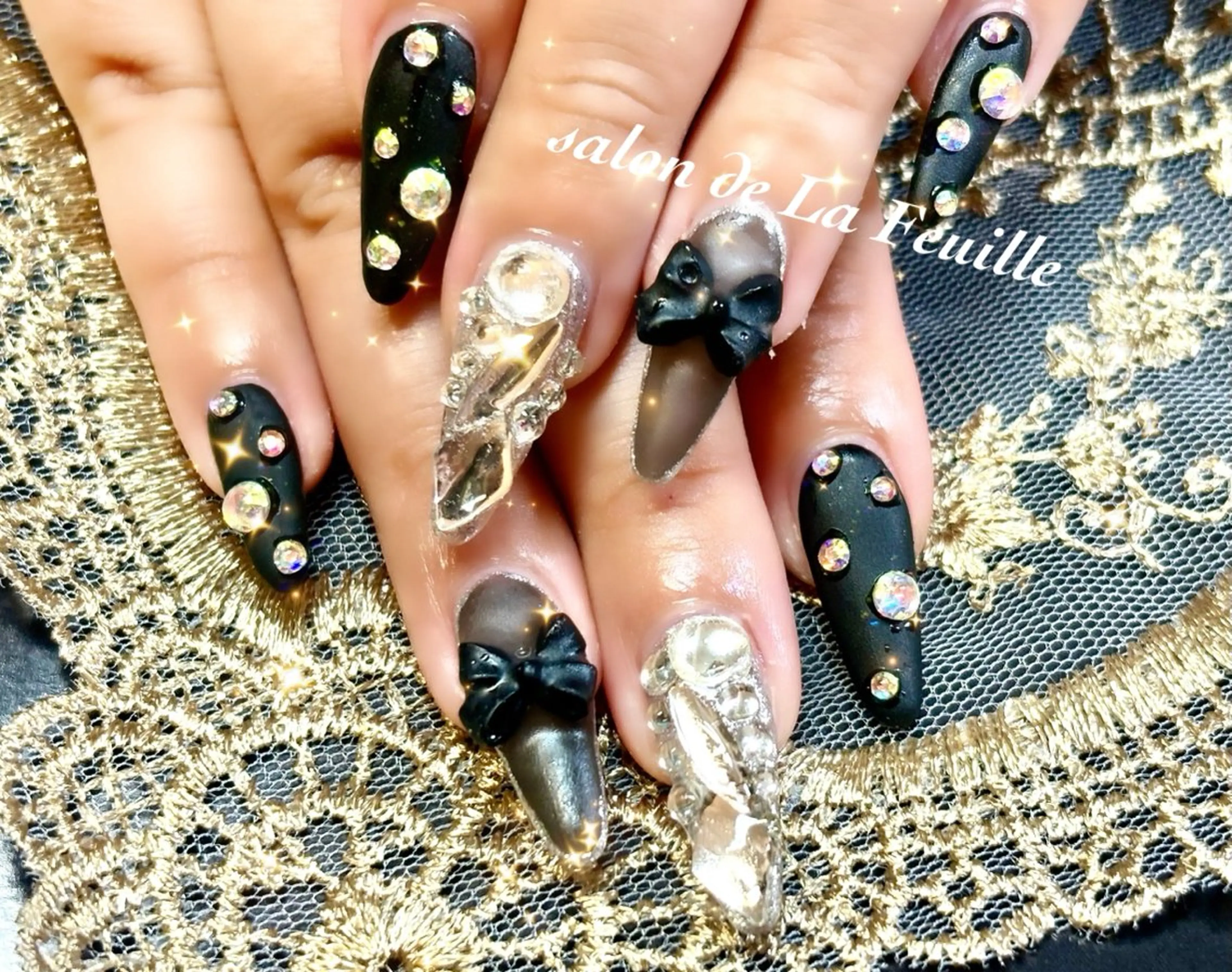 セミロング サロンドラフィーユ LAFEUILLEのネイルデザイン