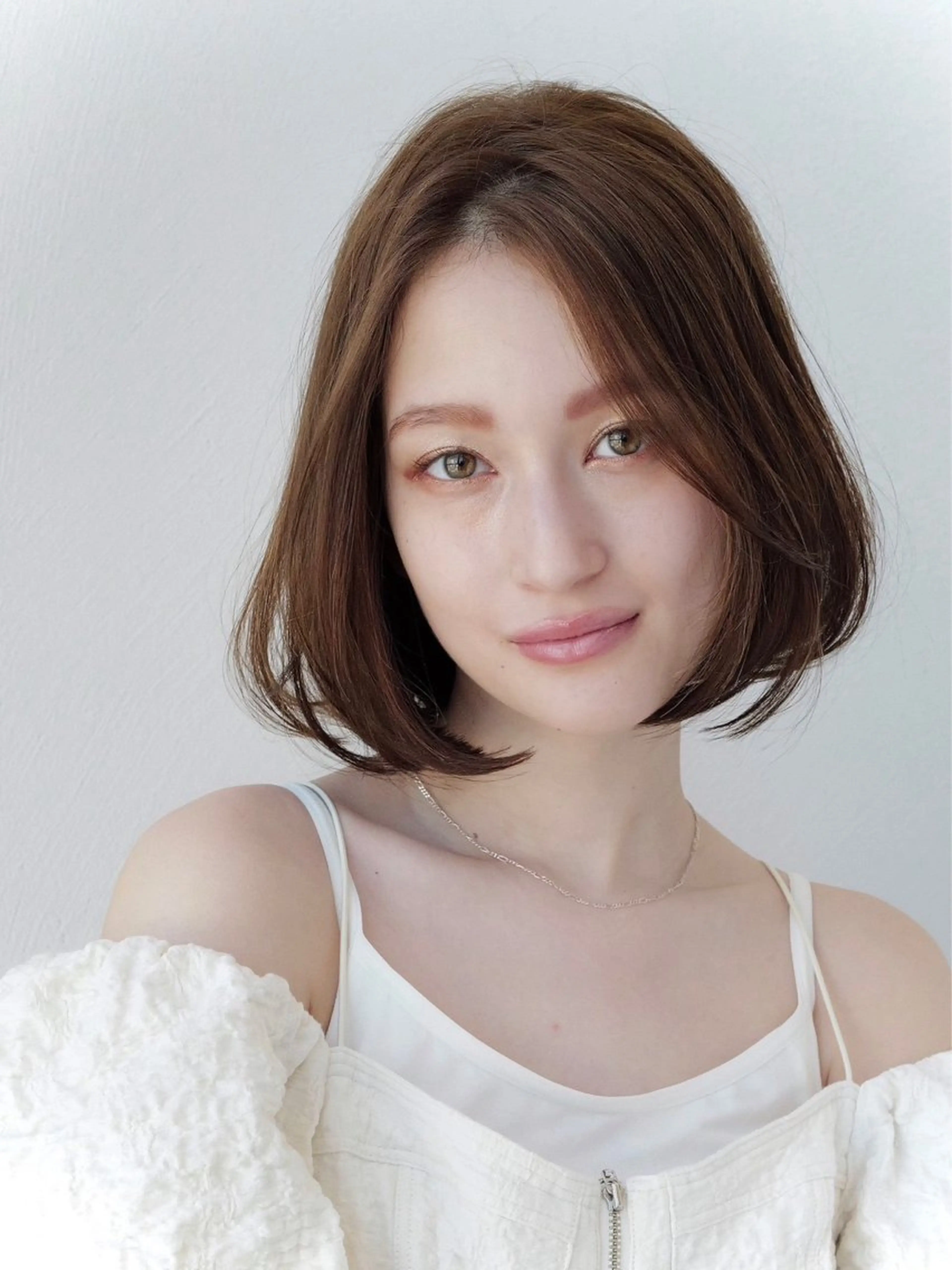 ミディアム カラー 渋谷/レイヤーボブ・ 韓国ボブ特化/楓のヘアスタイル