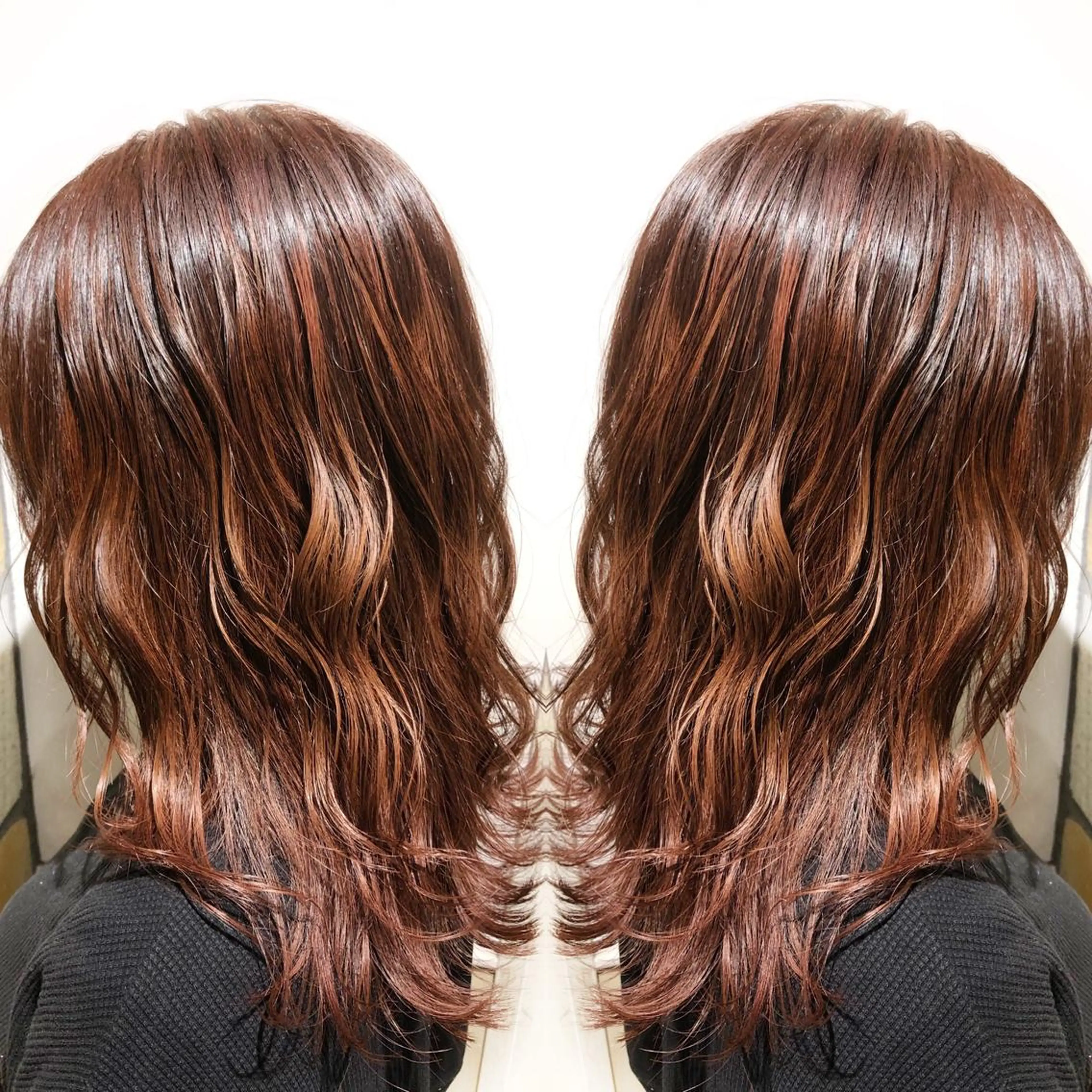 ミディアム カラー ブリーチ ダブルカラー ご予約 宜しくお願いします！のヘアスタイル