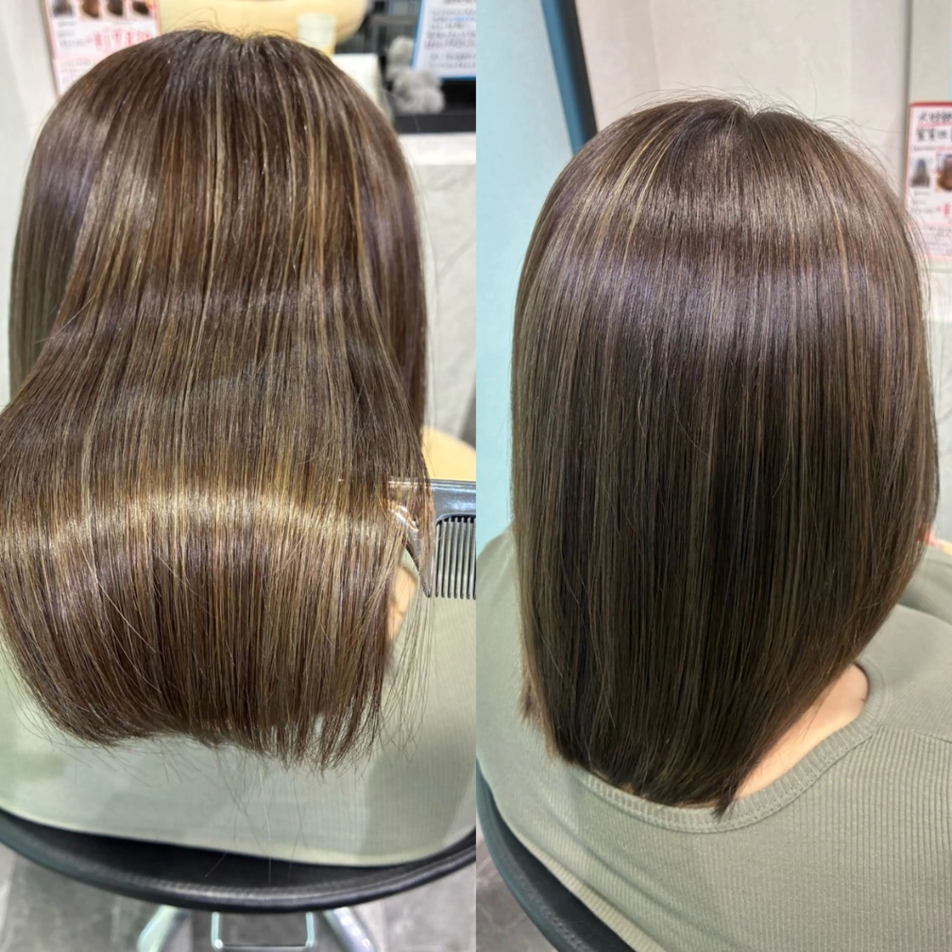 ミディアム 縮毛矯正 大山 透輝のヘアスタイル