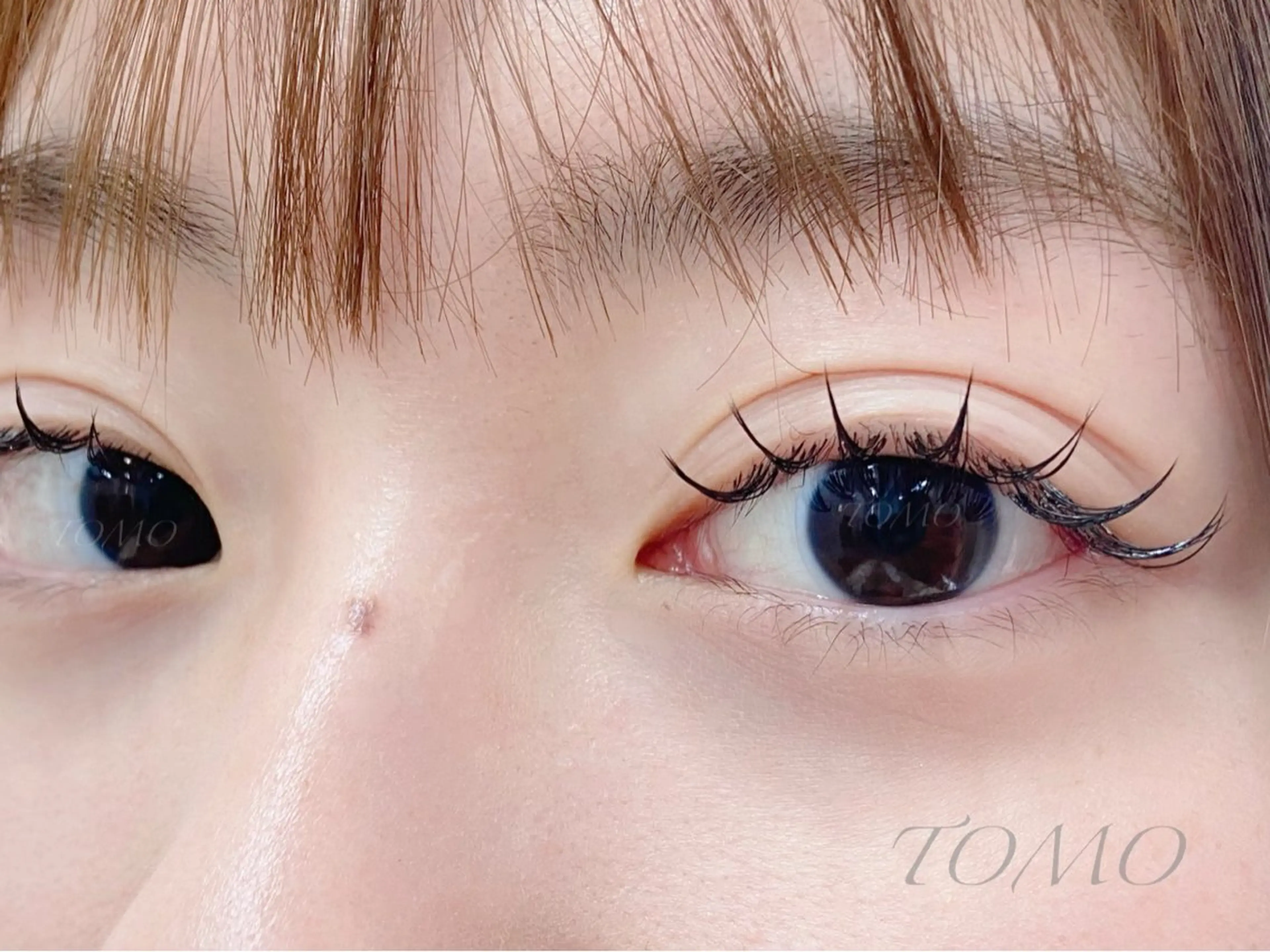 マツエク・マツパ バインドロック 束感まつ毛 フラットラッシュ まつげパーマ 一重×まつ毛パーマ マツエク eneru by arto🌻TOMOのマツエク・マツパデザイン