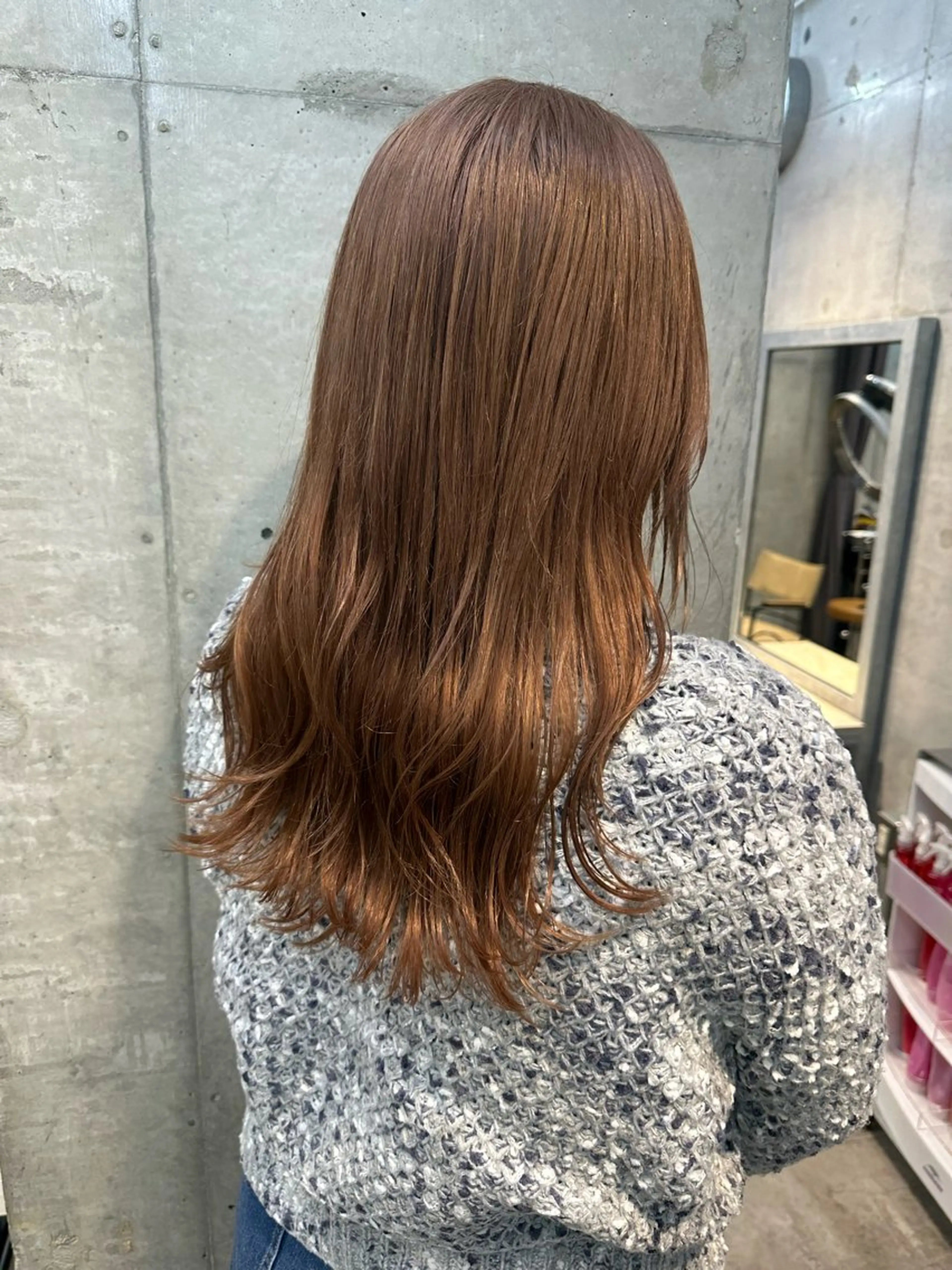 ミディアム カラー ベージュカラー オレンジ オレンジベージュ OLSEN D.B.A BALLOON HAIR所属・さとう あやかのヘアスタイル