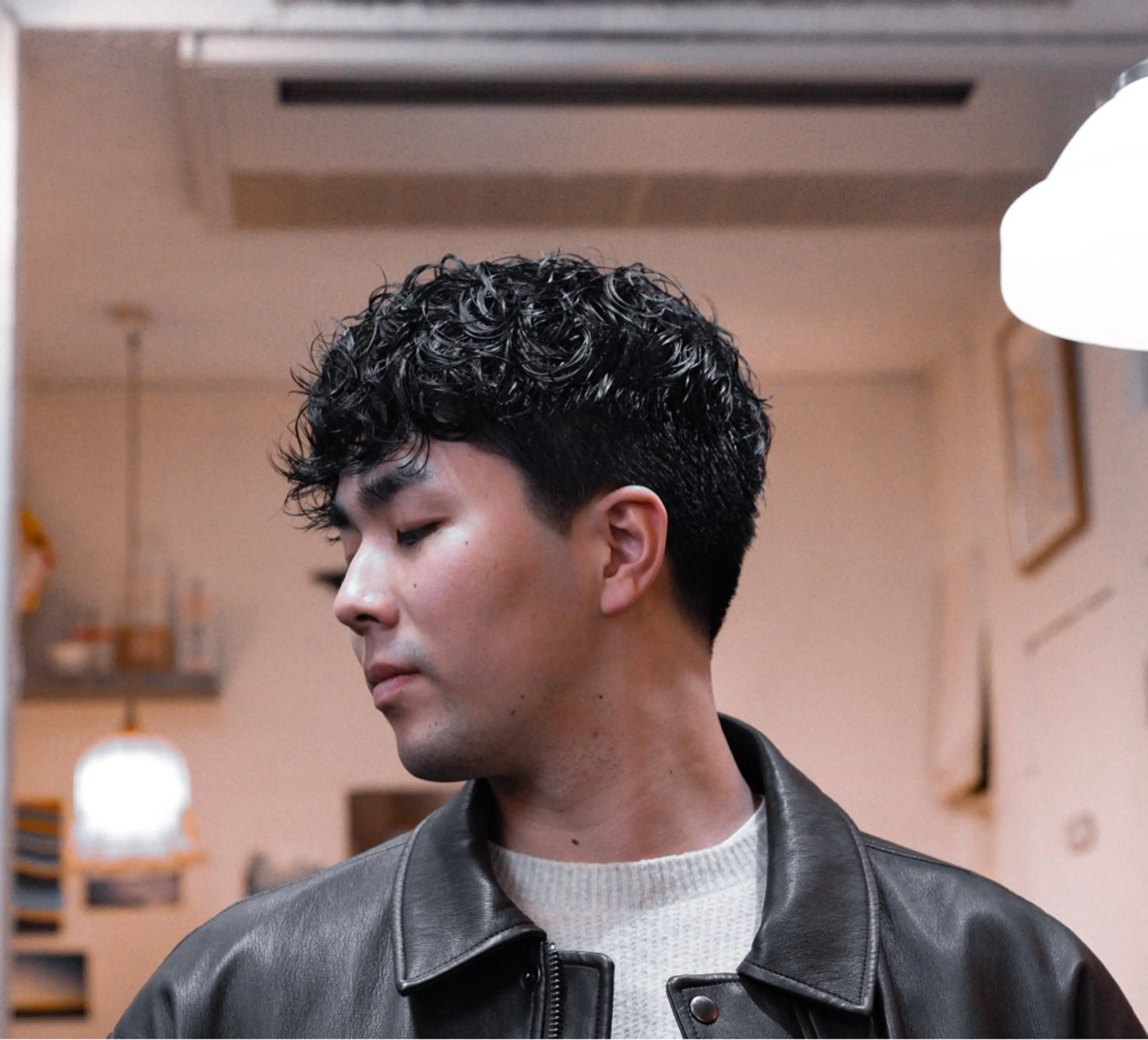 ショート カラー パーマ メンズ メンズパーマ 顔周りカット カット パーマ 🔗メンズサロン🔗 Kieのヘアスタイル