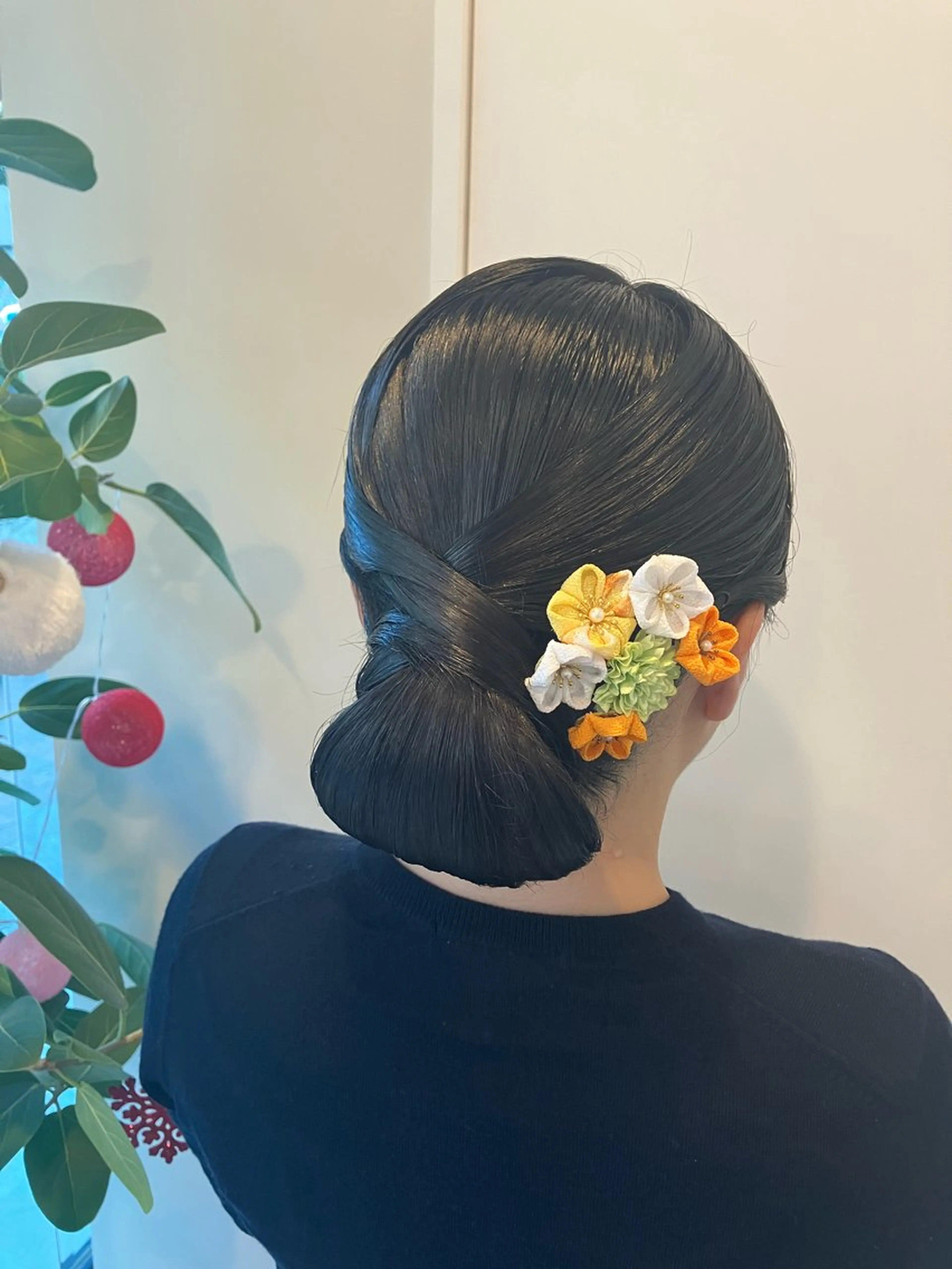 ロング ヘアアレンジ 着物ヘア Hair&Make Nahoのマツエク・マツパデザイン