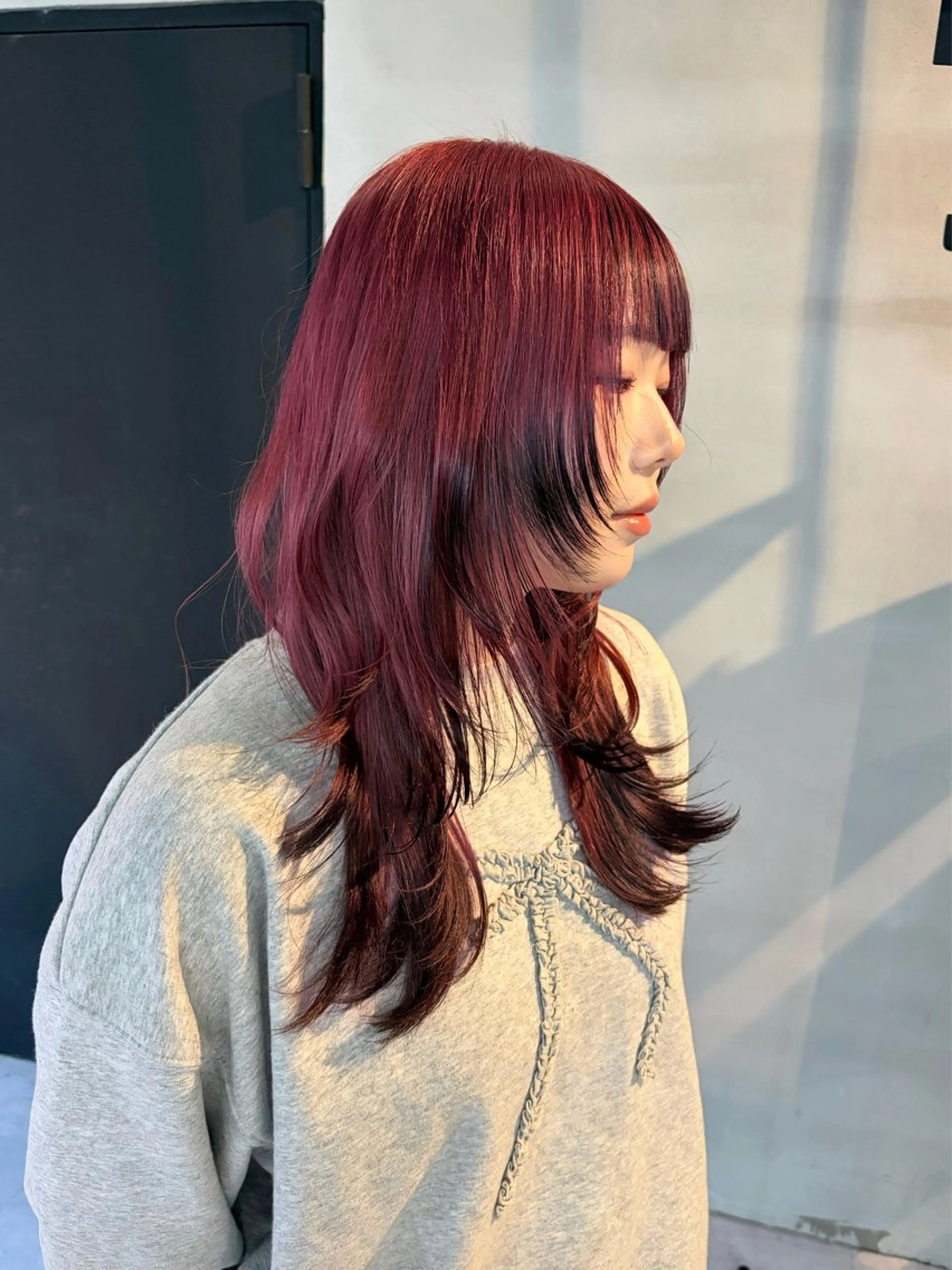 ロング カラー ブリーチ ブラウンカラー デザインカラー ピンクカラー ボブ カット ヘアカラー トリートメント 柏 デザインカラー/ レイヤー🐣シオリのヘアスタイル