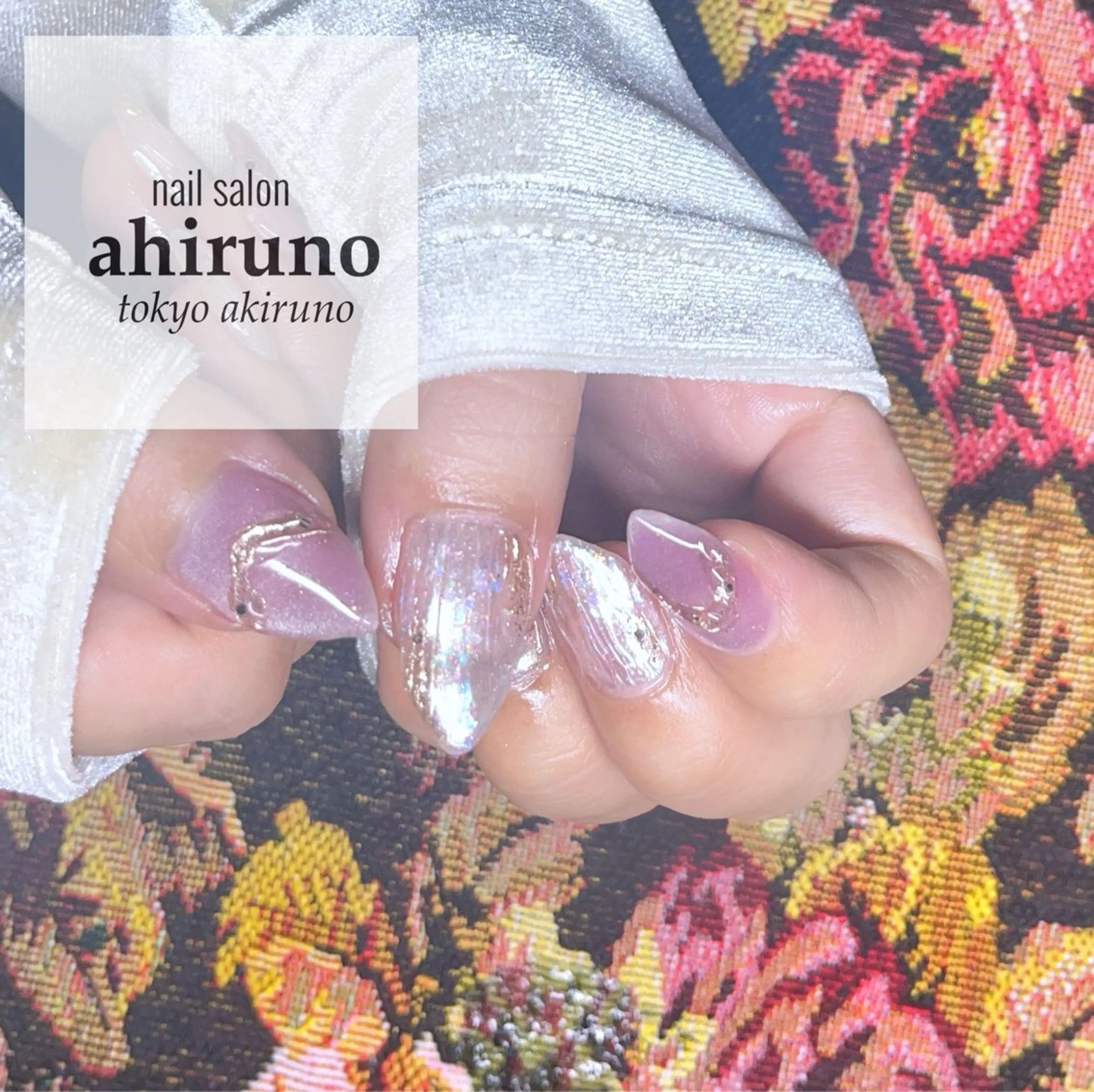 ネイル マグネットネイル ミラーネイル ピンク ハンドネイル ａｈｉｒｕｎｏ ✿ ｙｕiのネイルデザイン