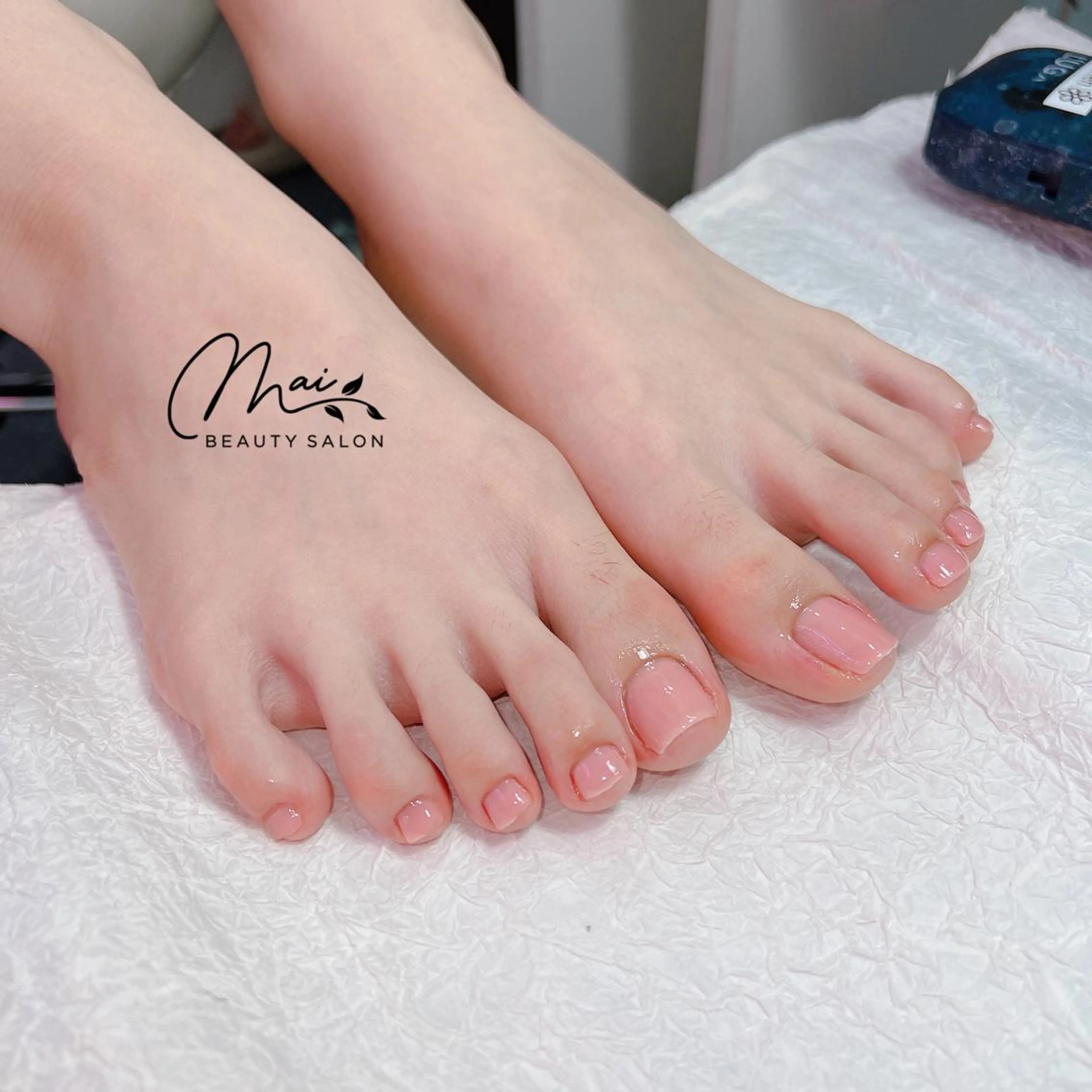 ネイル オーロラネイル チークネイル 長さ出し フラッシュネイル フットネイル MaiBeauty Niのネイルデザイン