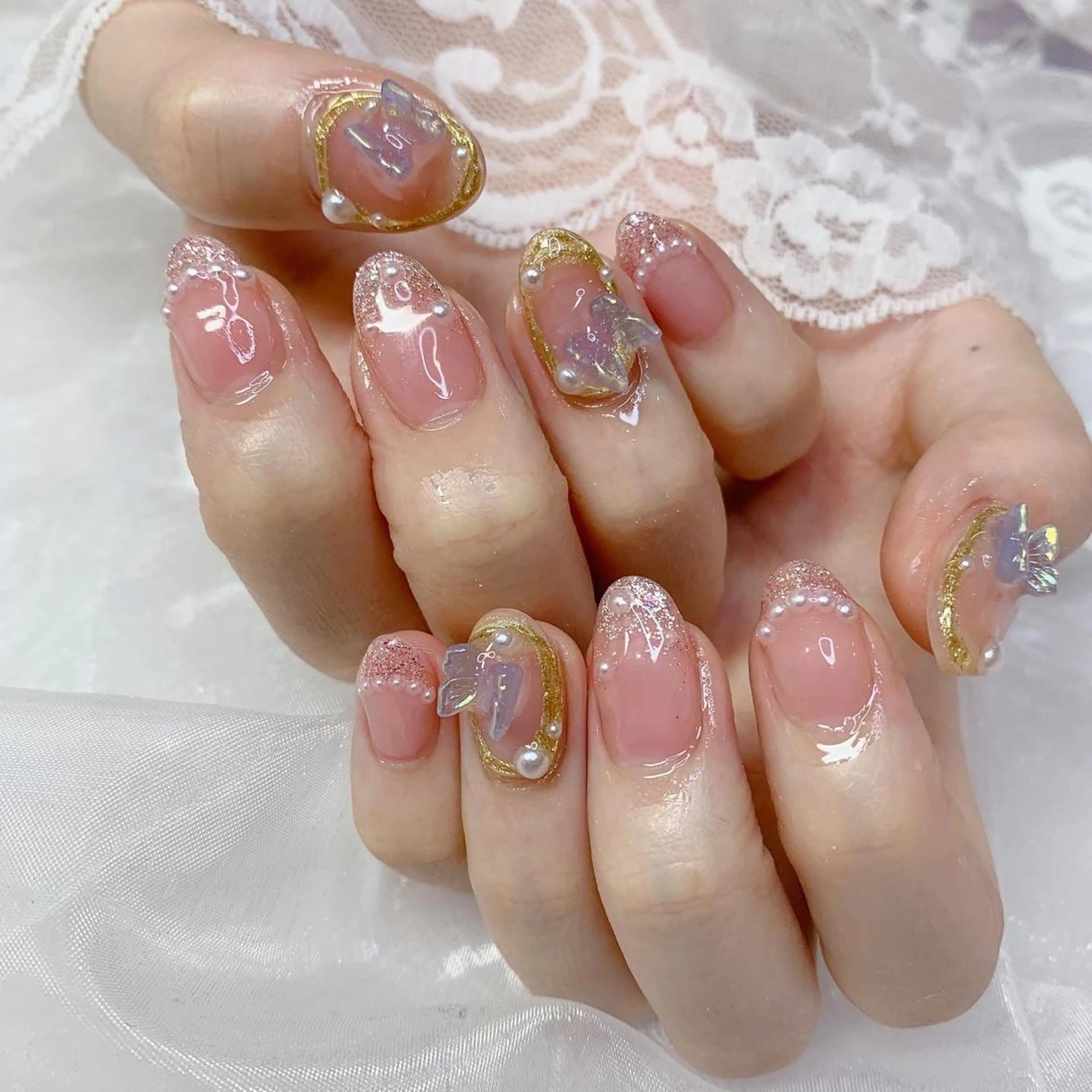 ネイル ハンドネイル La neige* yuki 🥯🍑のネイルデザイン