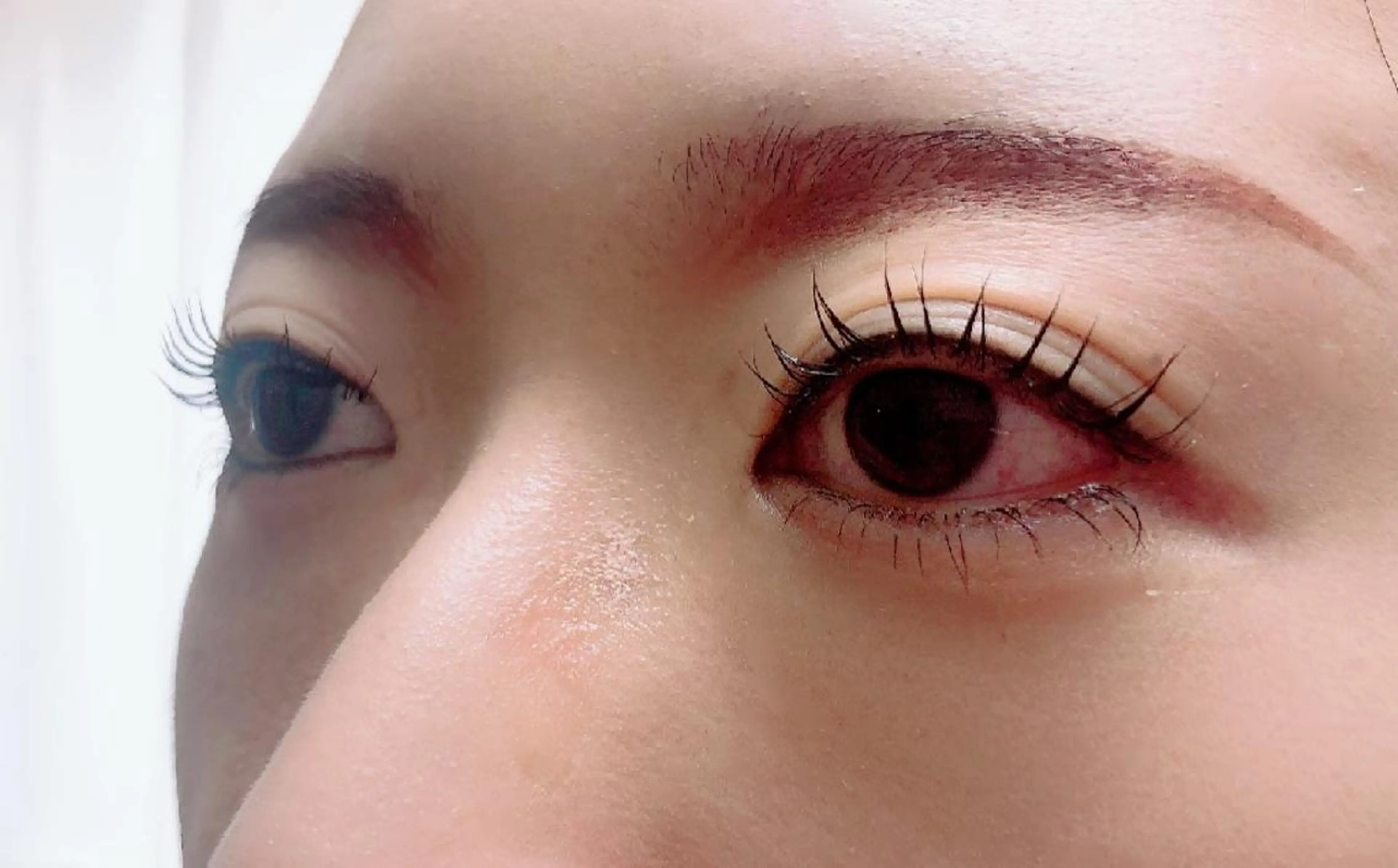 マツエク・マツパ 付け放題 フラットラッシュ まつげパーマ 下まつげエクステ 一重×まつ毛パーマ マツパ 吉岡 ゆうなのマツエク・マツパデザイン