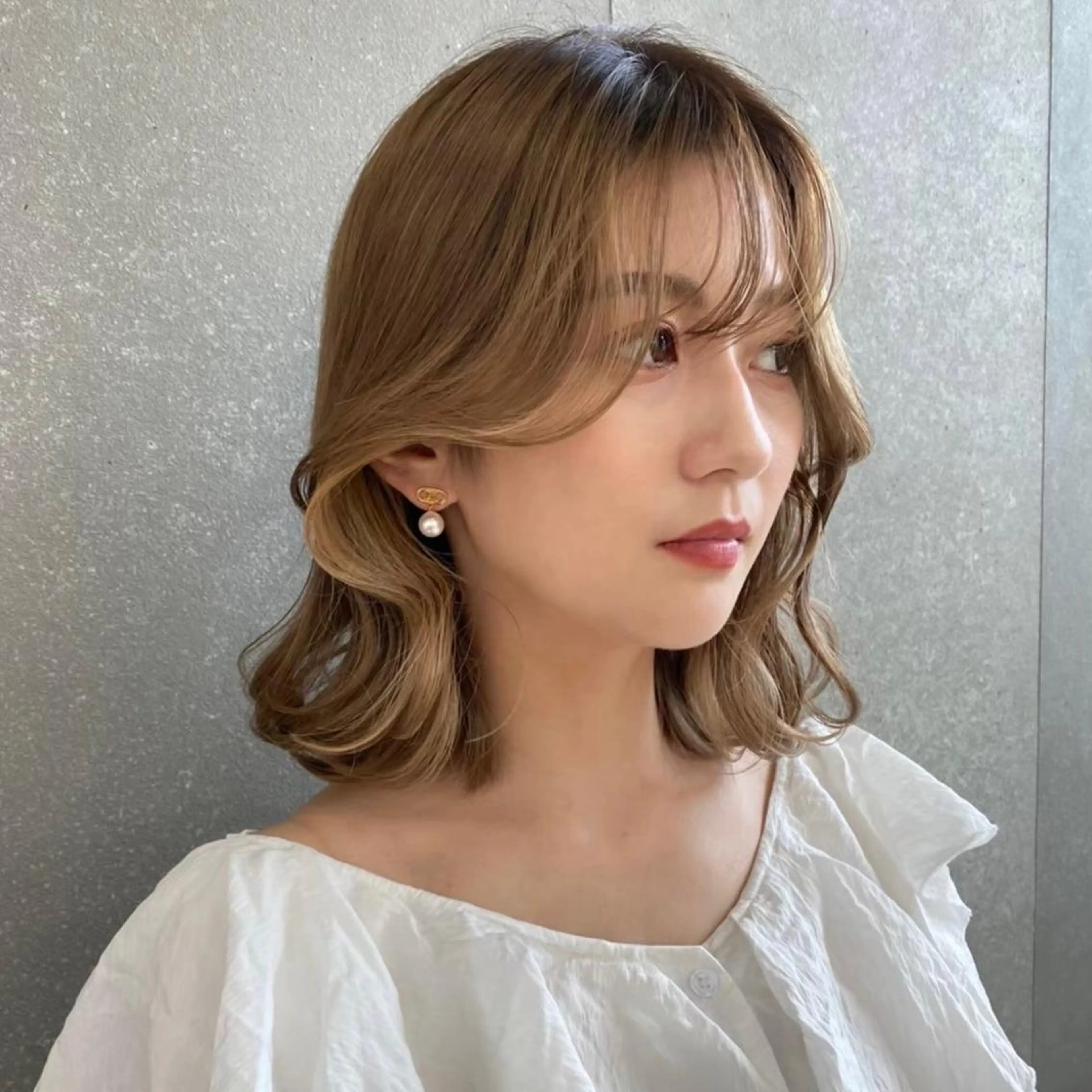 セミロング カラー 韓国風ヘア カット ヘアカラー 🩷韓国ヘア/ミディ アム🩷Maikaのヘアスタイル