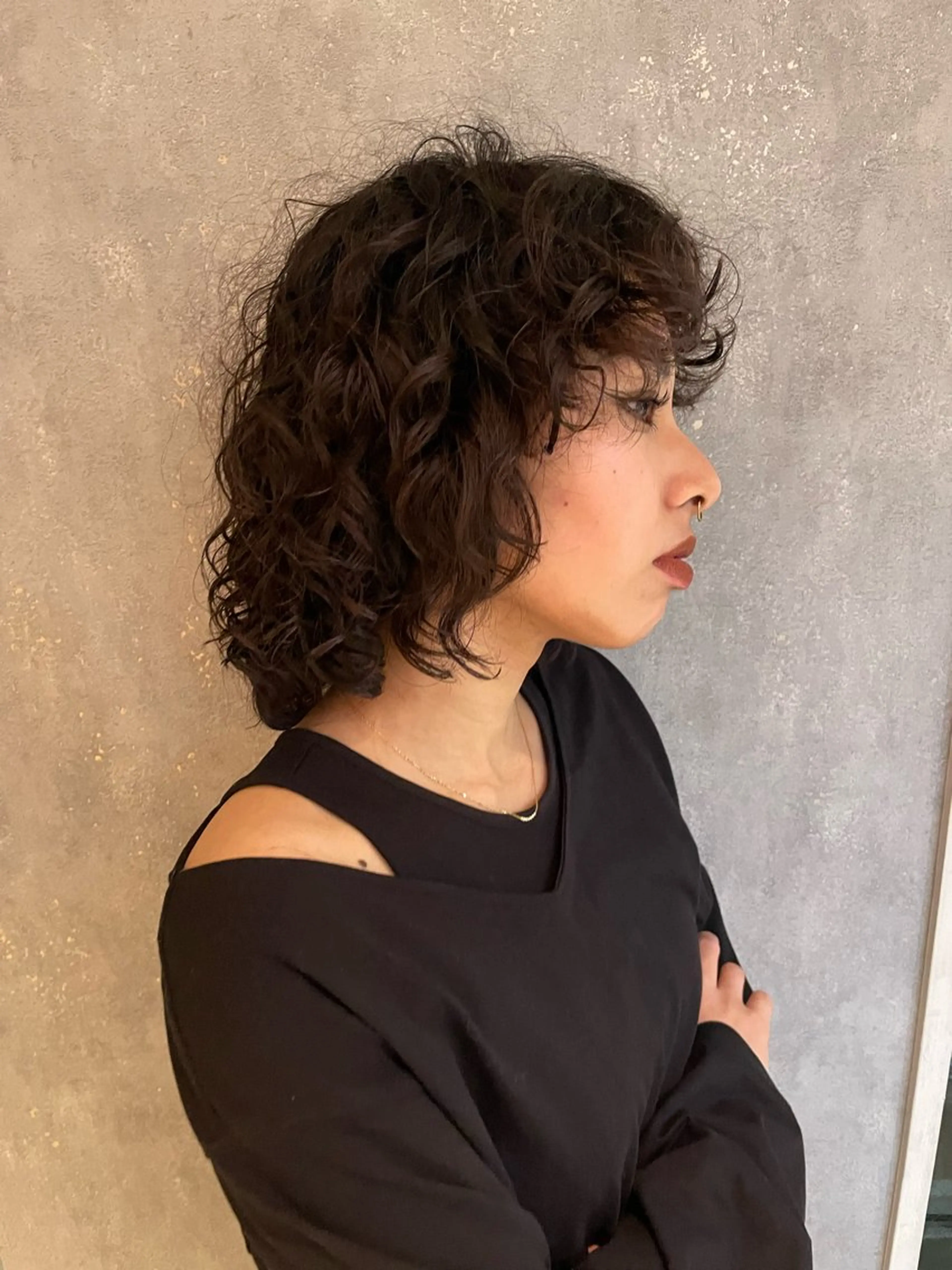 ミディアム パーマ ミディアムレイヤー ミディアムパーマ レイヤーカット Riku /西荻窪のヘアスタイル