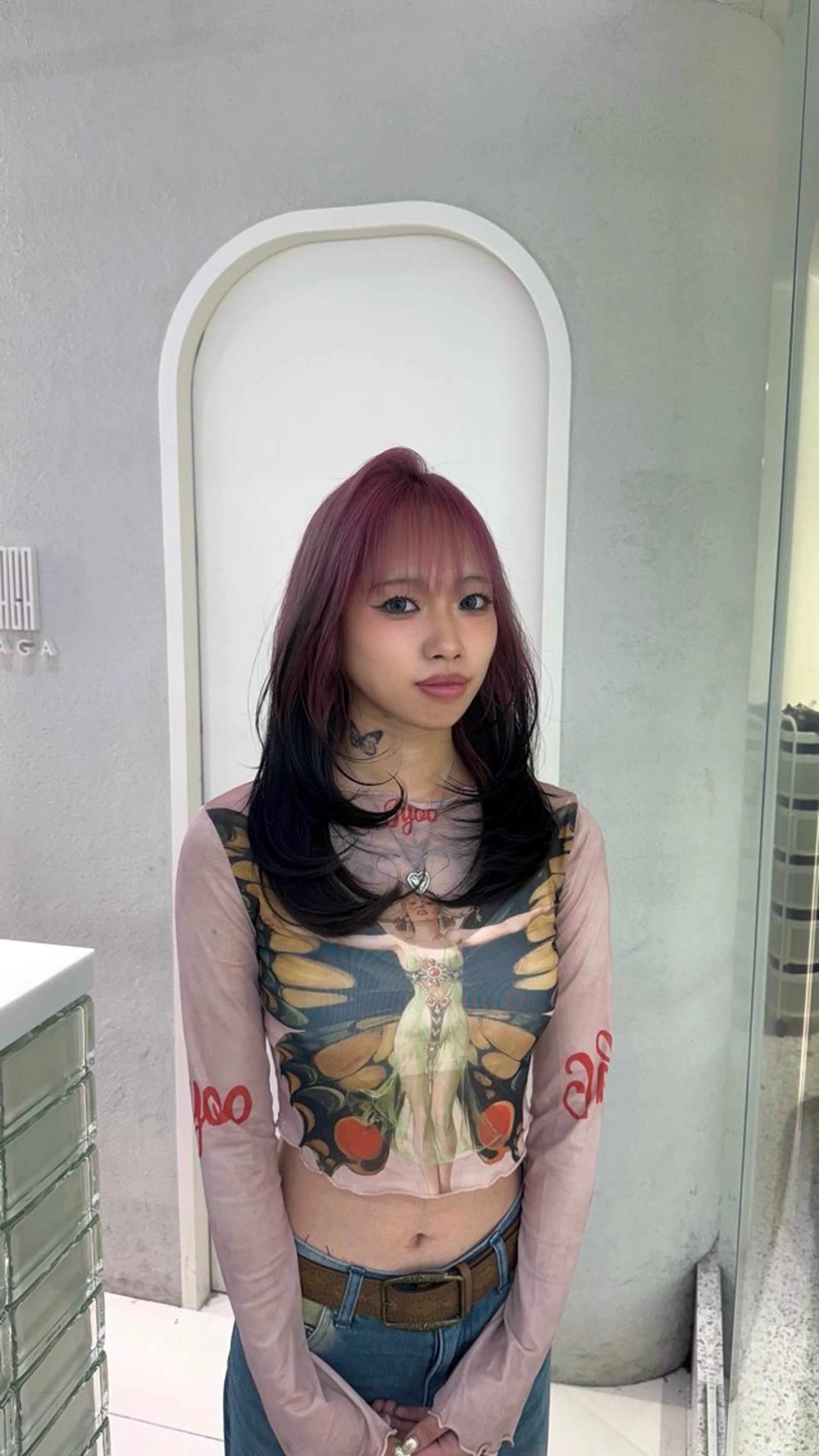 カラー ヘアカラー ANN GAGAのヘアスタイル