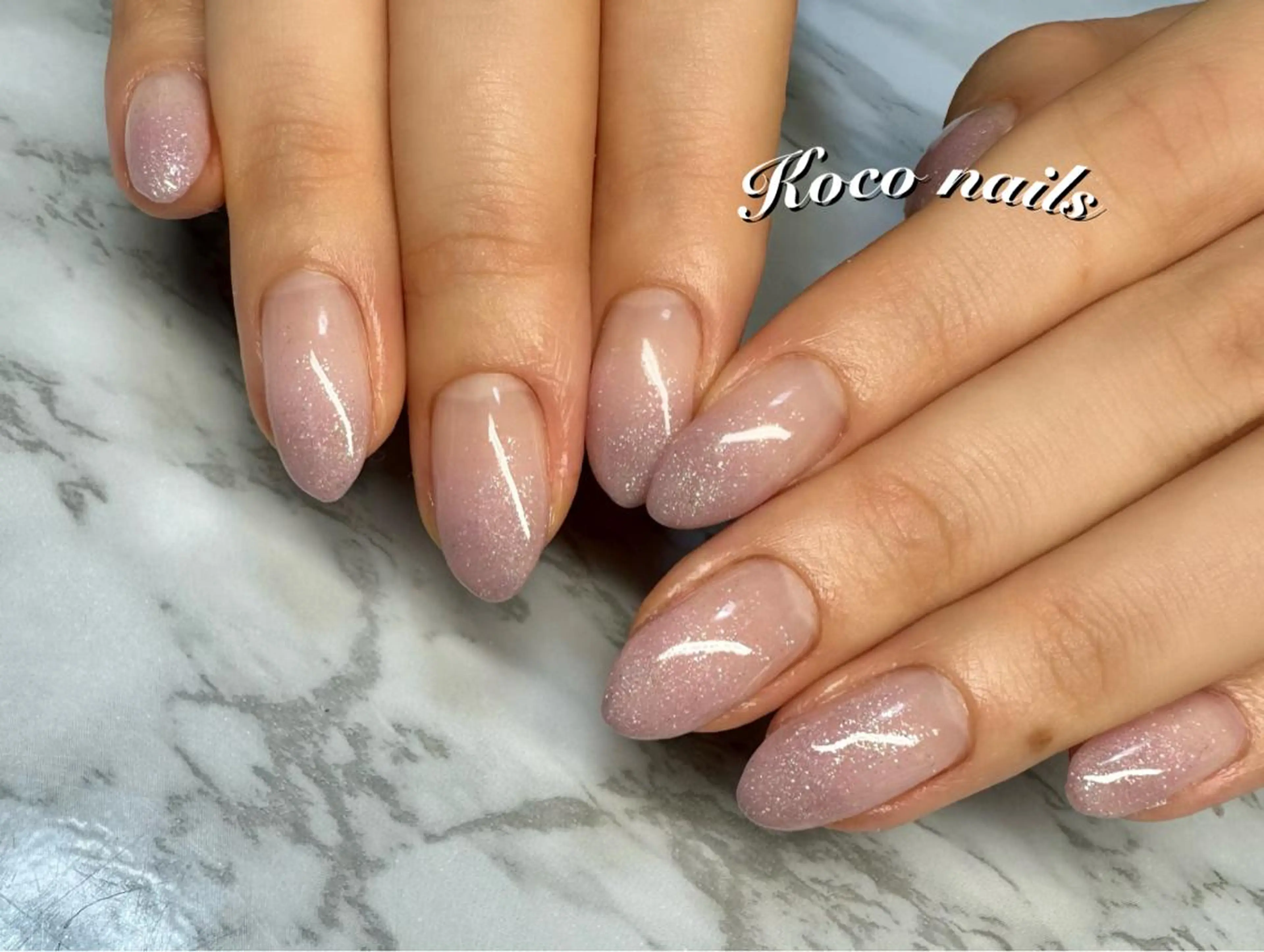 ネイル グラデーション ラメ(グリッター) ラメグラデーション M.N_ nailのネイルデザイン