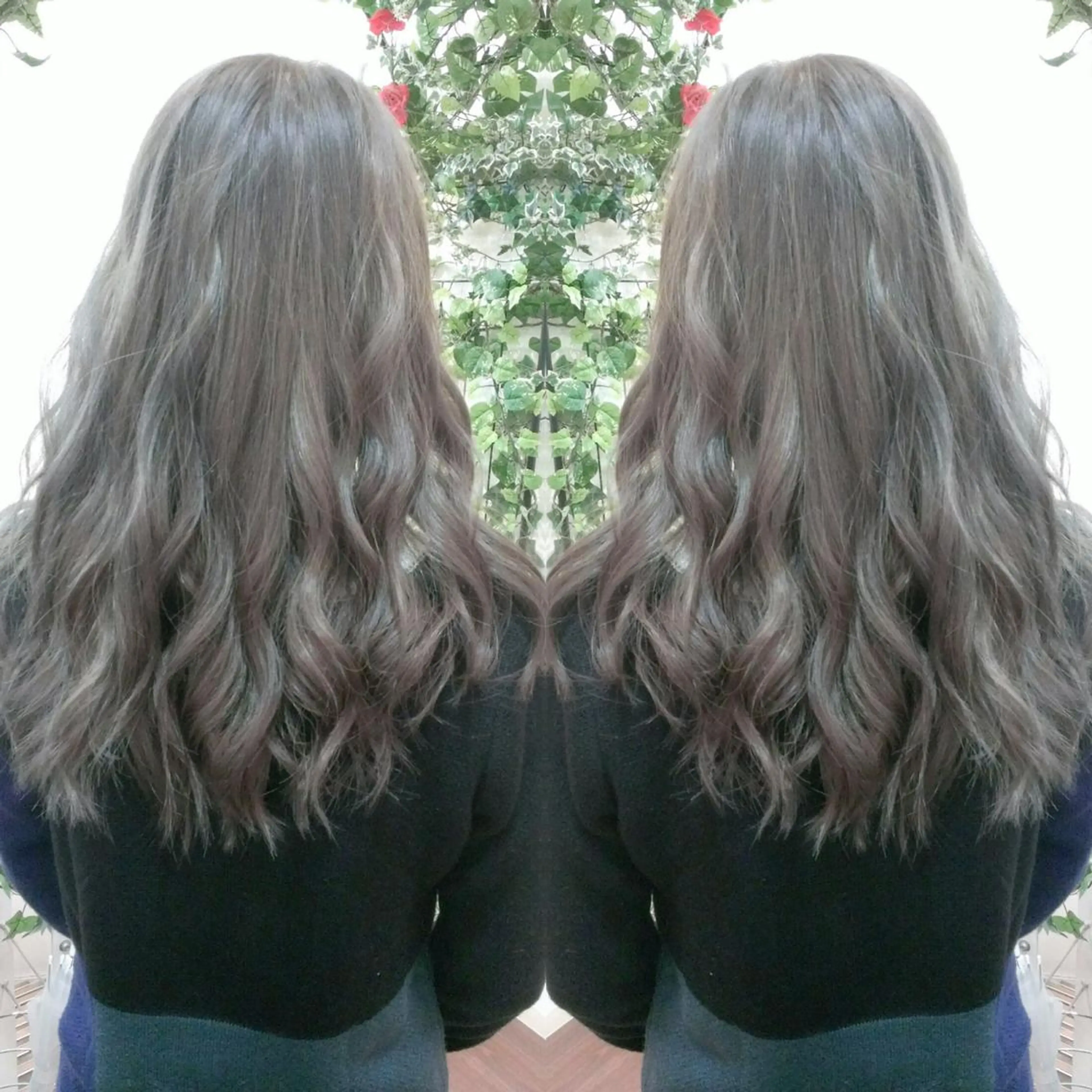 ミディアム カラー グレージュ ヘアカラー 植田 /エクステ /ブリーチ/髪質改善のヘアスタイル