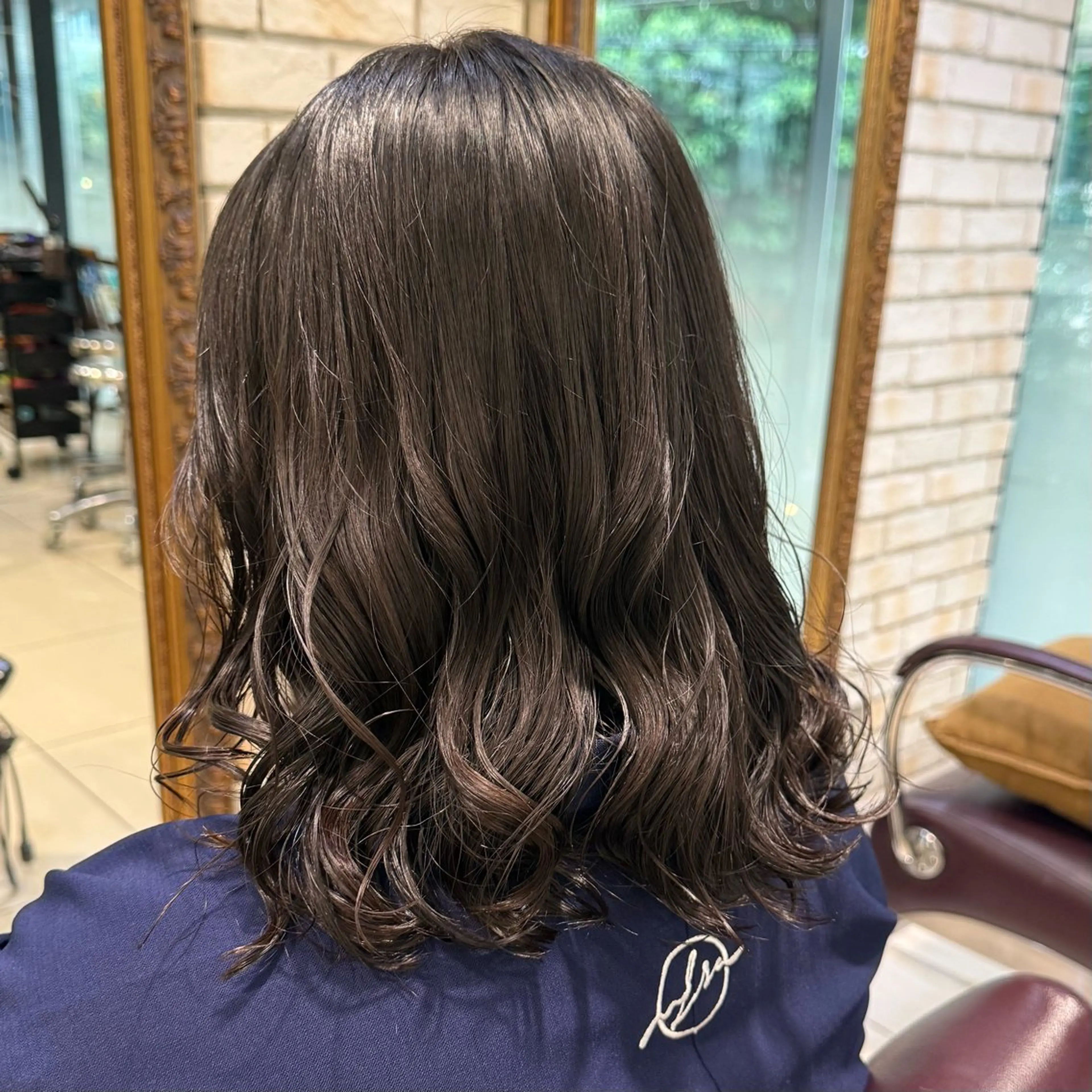 ミディアム パーマ ミディアムパーマ 韓国風ヘア デジタルパーマ パーマ 韓国風/コテ巻き風 パーマ/るい🌿のヘアスタイル