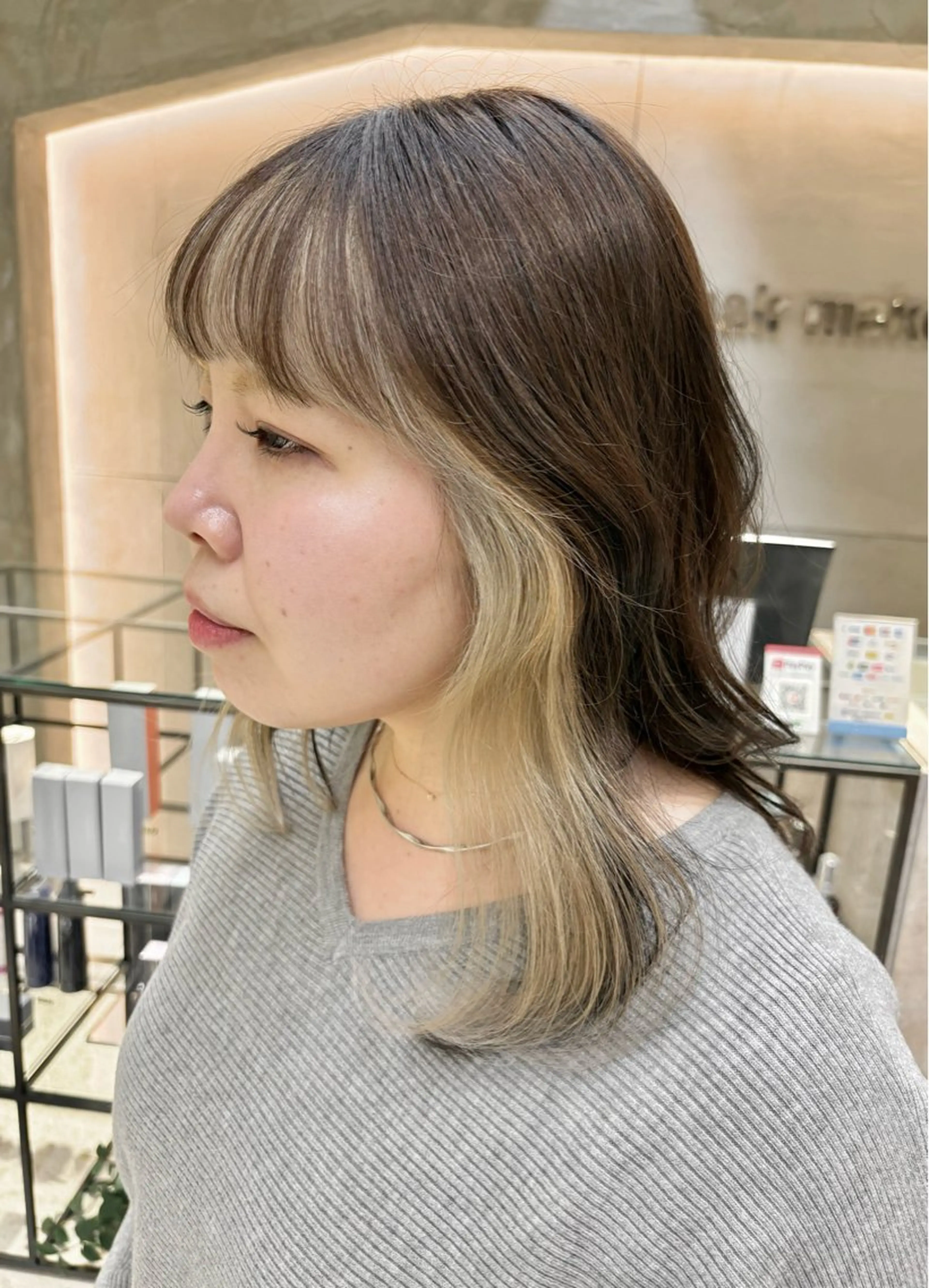 セミロング カット ヘアカラー トリートメント 🎀ヘアセット透明感 /REINA🎀のヘアスタイル