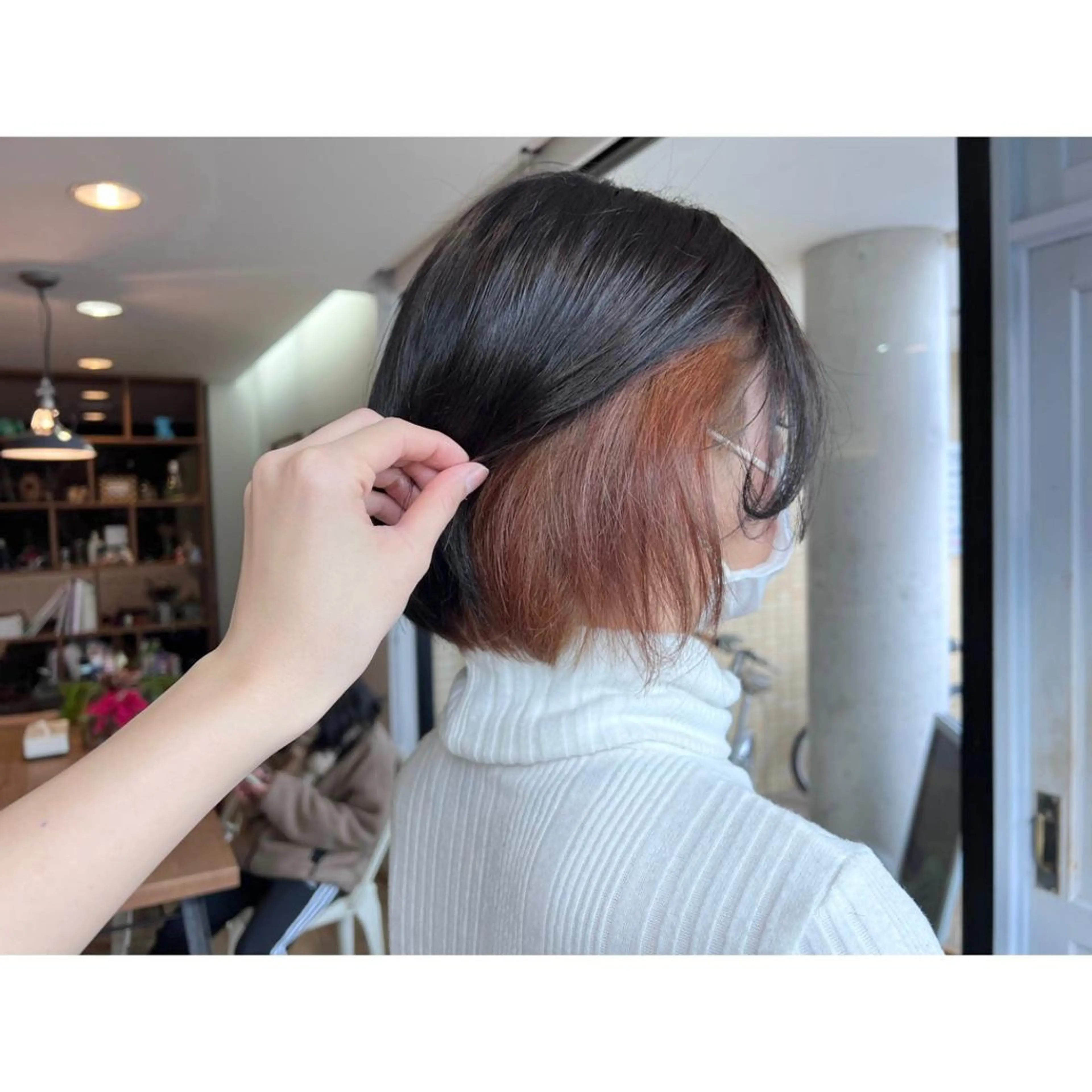 ショート カラー ベージュカラー ヘアカラー トリートメント ツキダテ ユイのヘアスタイル