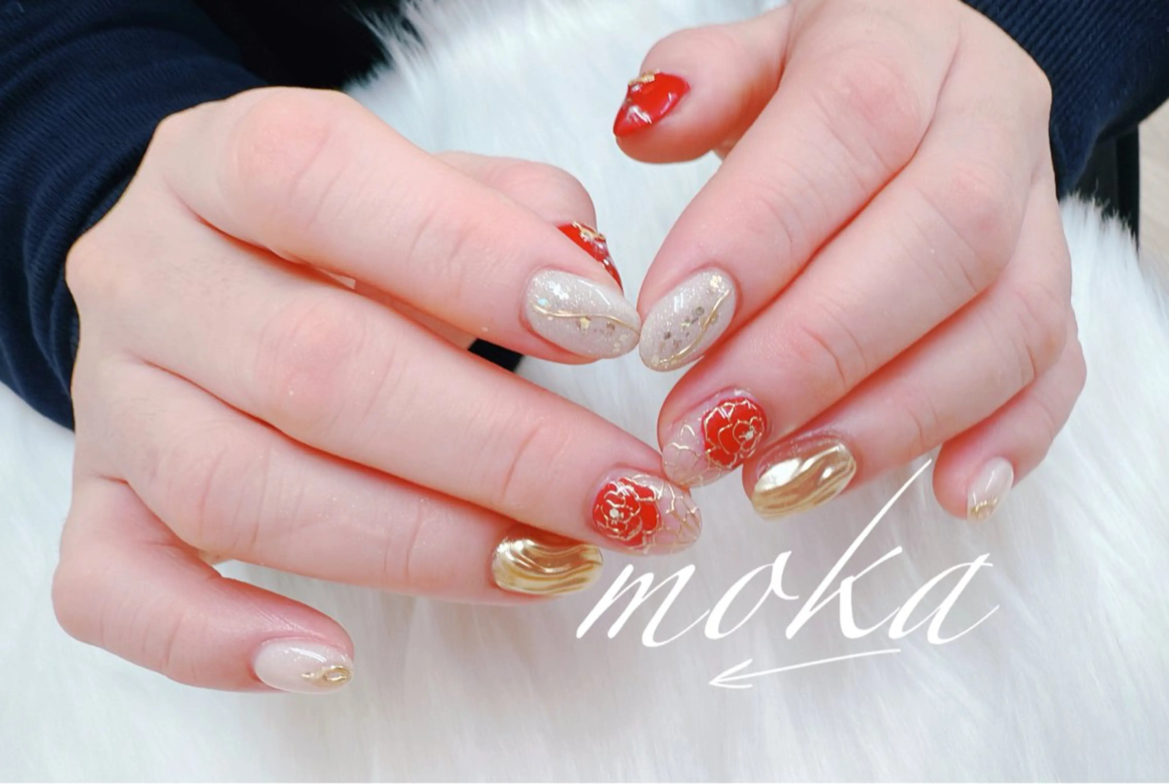 ネイル ハンドネイル ハンドケア 胡蝶蘭レディースサロ ンNailMOKAのネイルデザイン