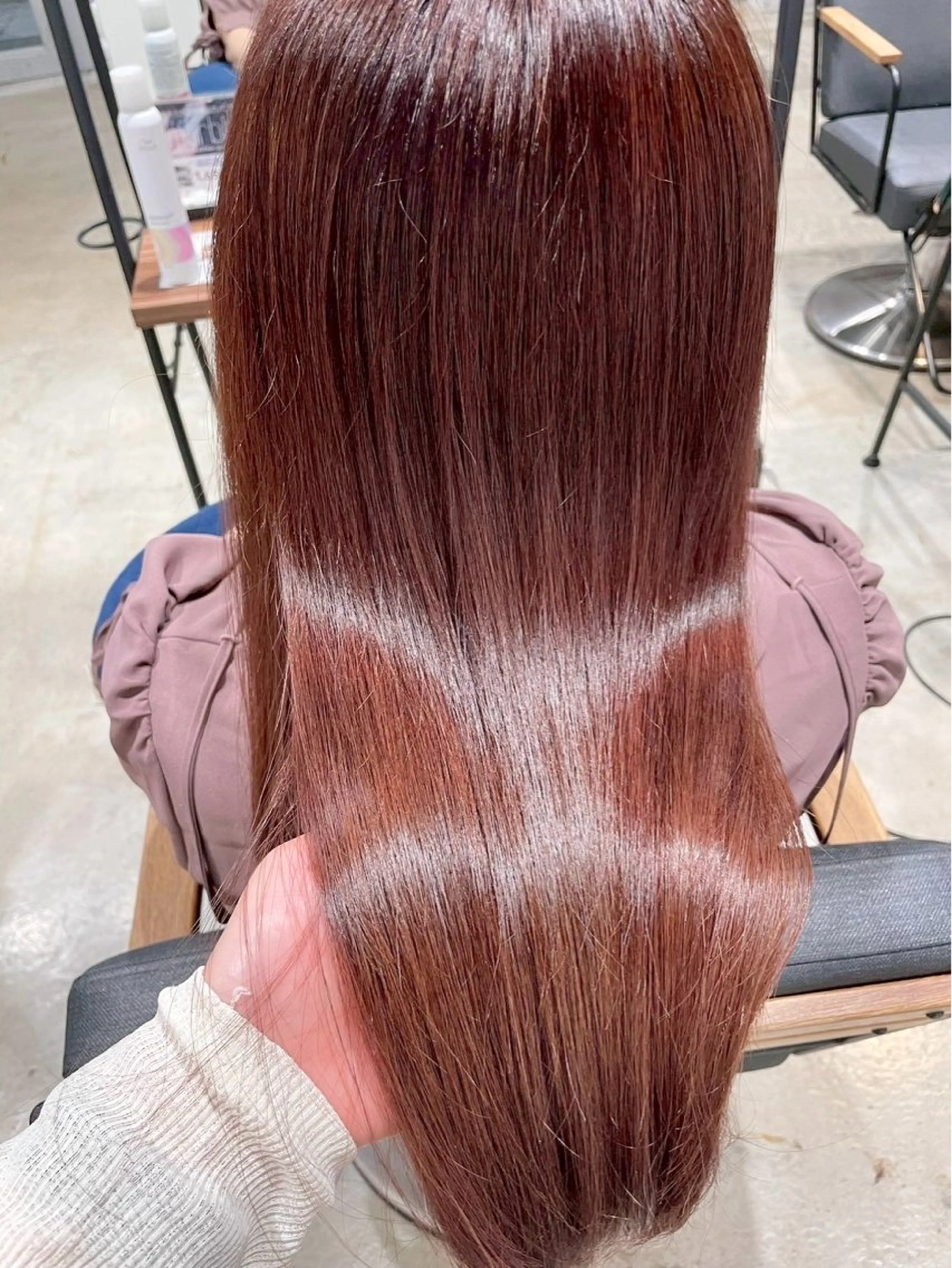 ブリーチなしダブル暖色カラー➕前髪,顔まわりカット🎀🫧の写真