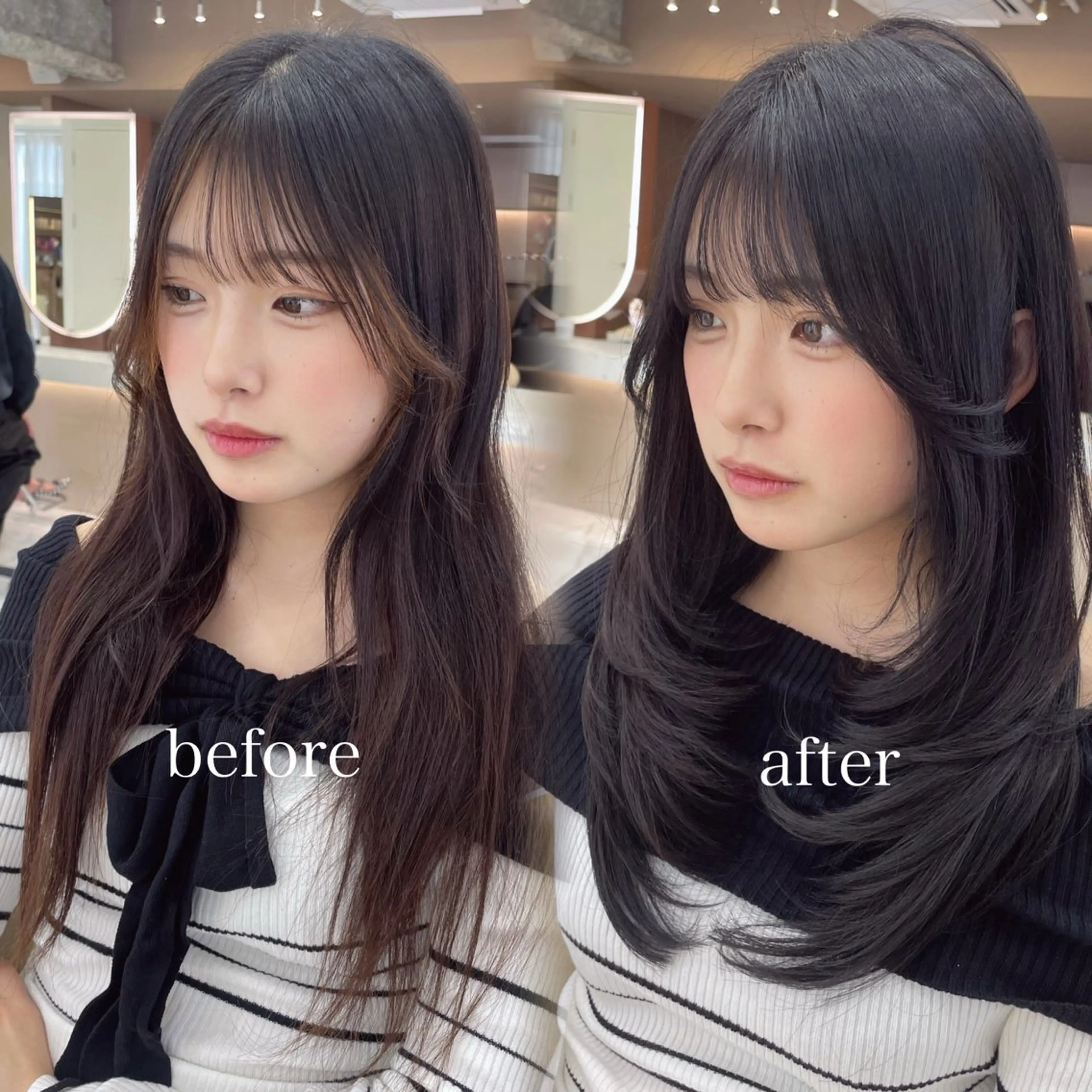 ロング カット ヘアカラー トリートメント 大西 天使のヘアスタイル