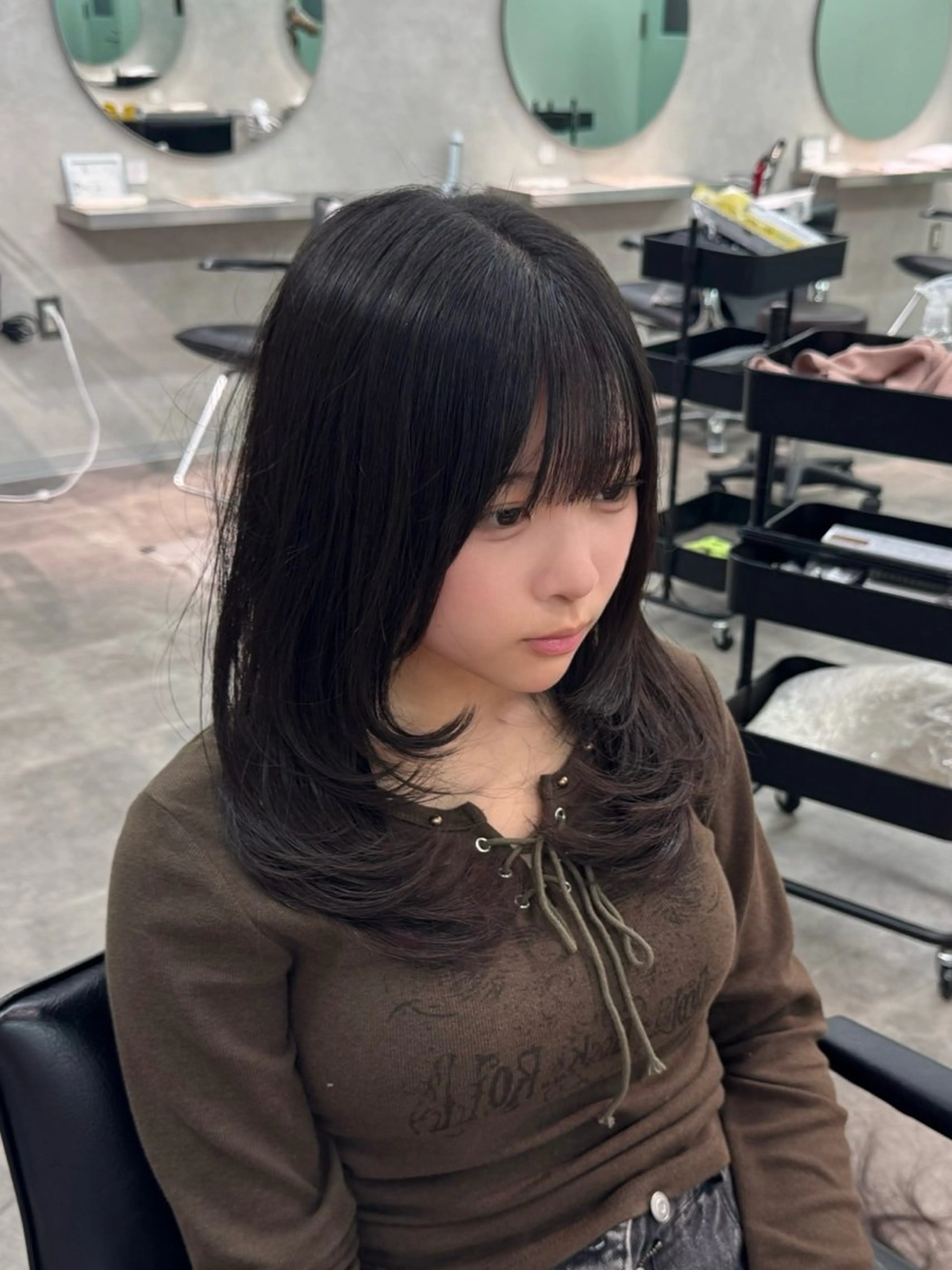 ミディアム カット 韓国特化🇰🇷千葉 /レイヤーカット竜生のヘアスタイル