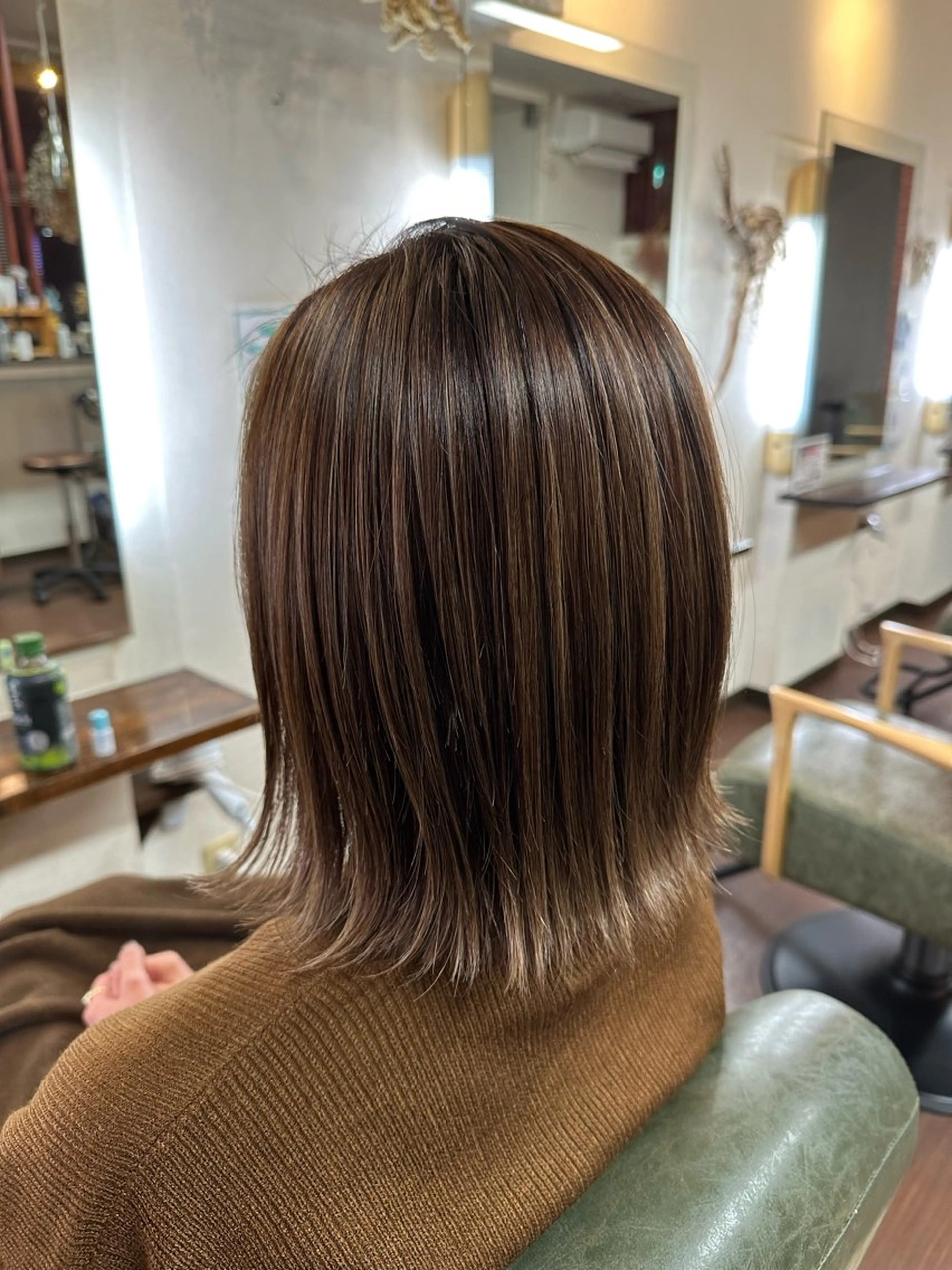 ミディアム カラー ハイライトカラー ハイライト インナーカラー指名 No.1菊池柊真のヘアスタイル