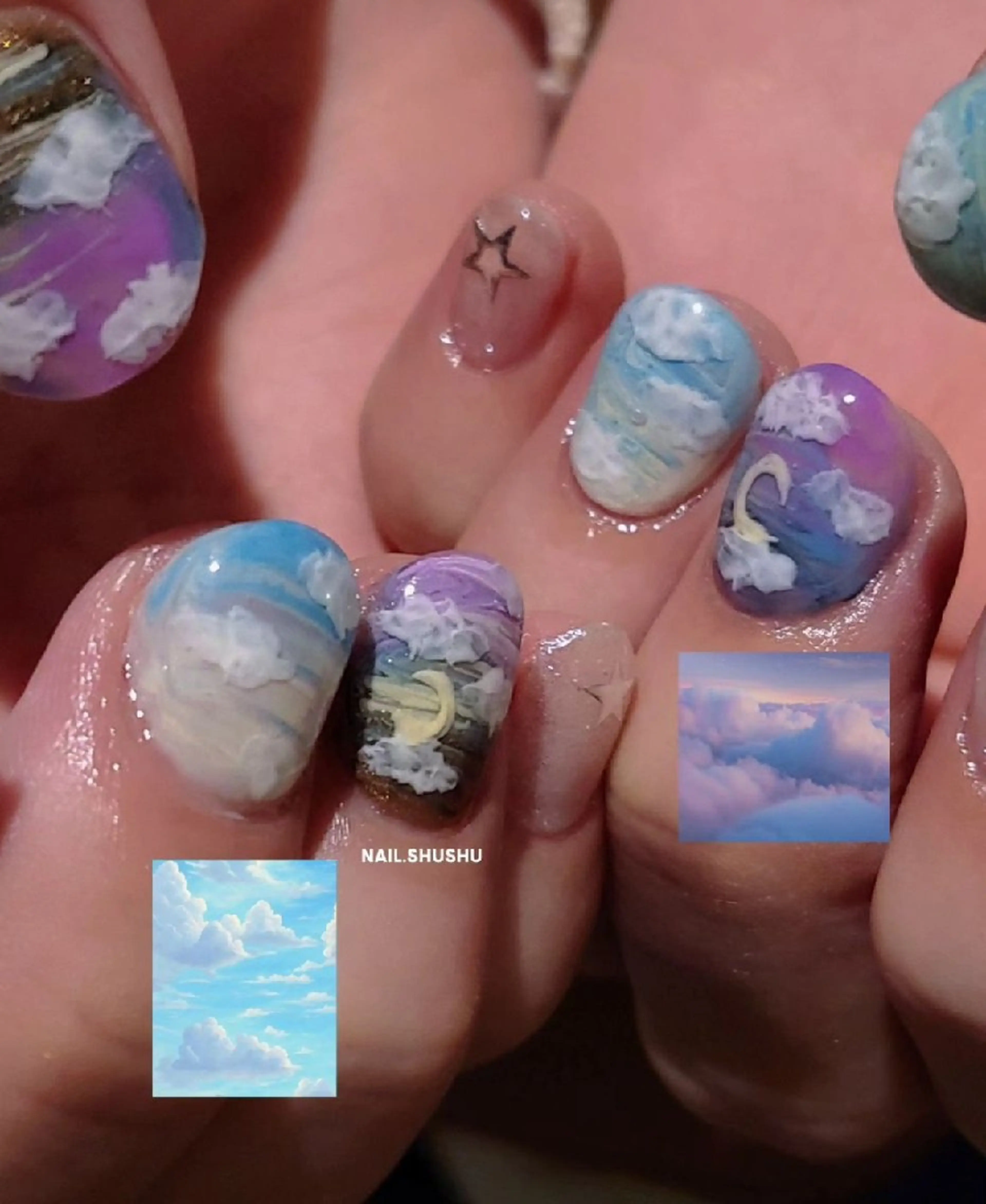 ネイル ハンドネイル 3dパーツ/流行り 👧shushu❤️のネイルデザイン