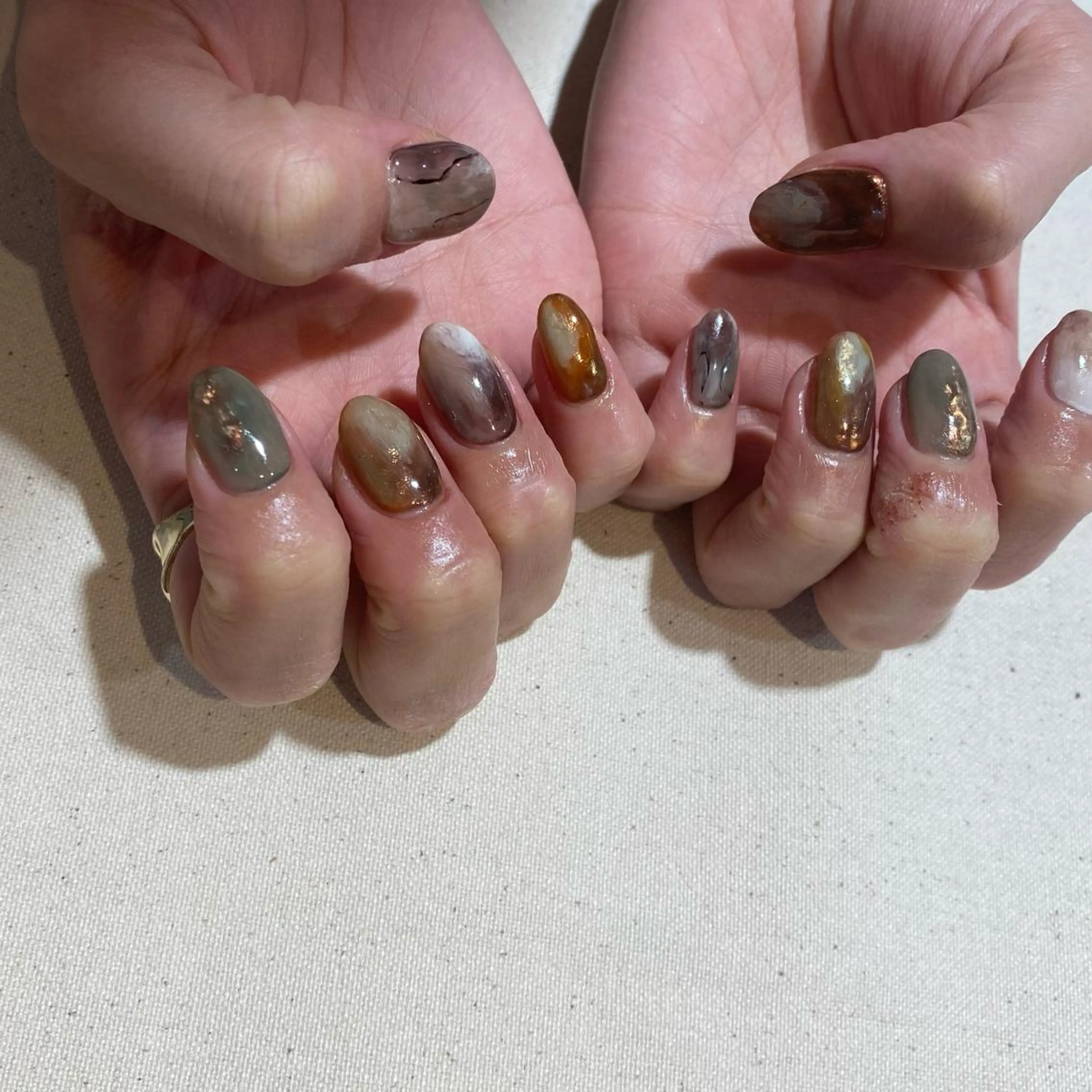 ネイル ハンドネイル Trico Antique所属・岩本 杏のネイルデザイン