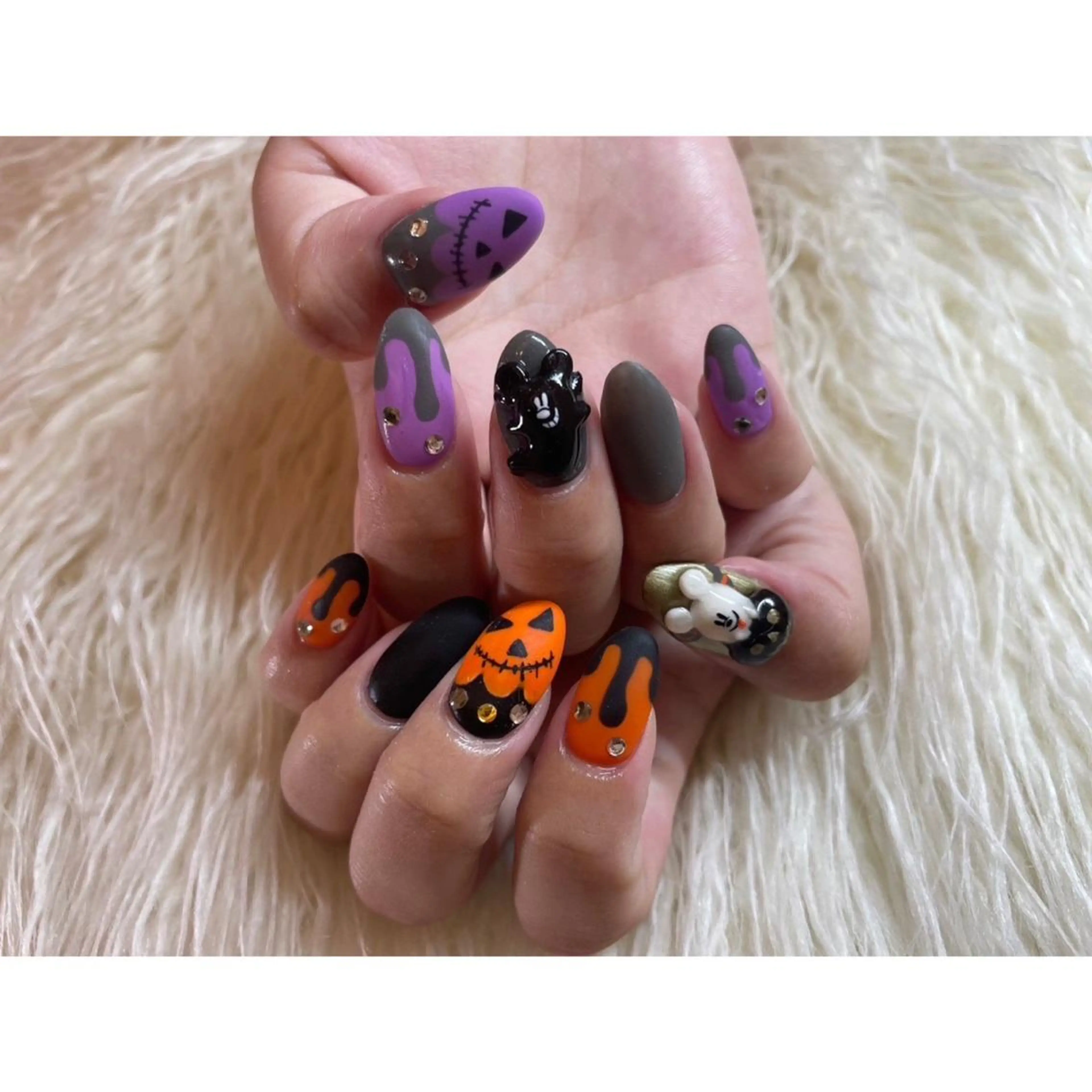 ネイル ハロウィン ハンドネイル フットネイル Nail salon LuaRのネイルデザイン
