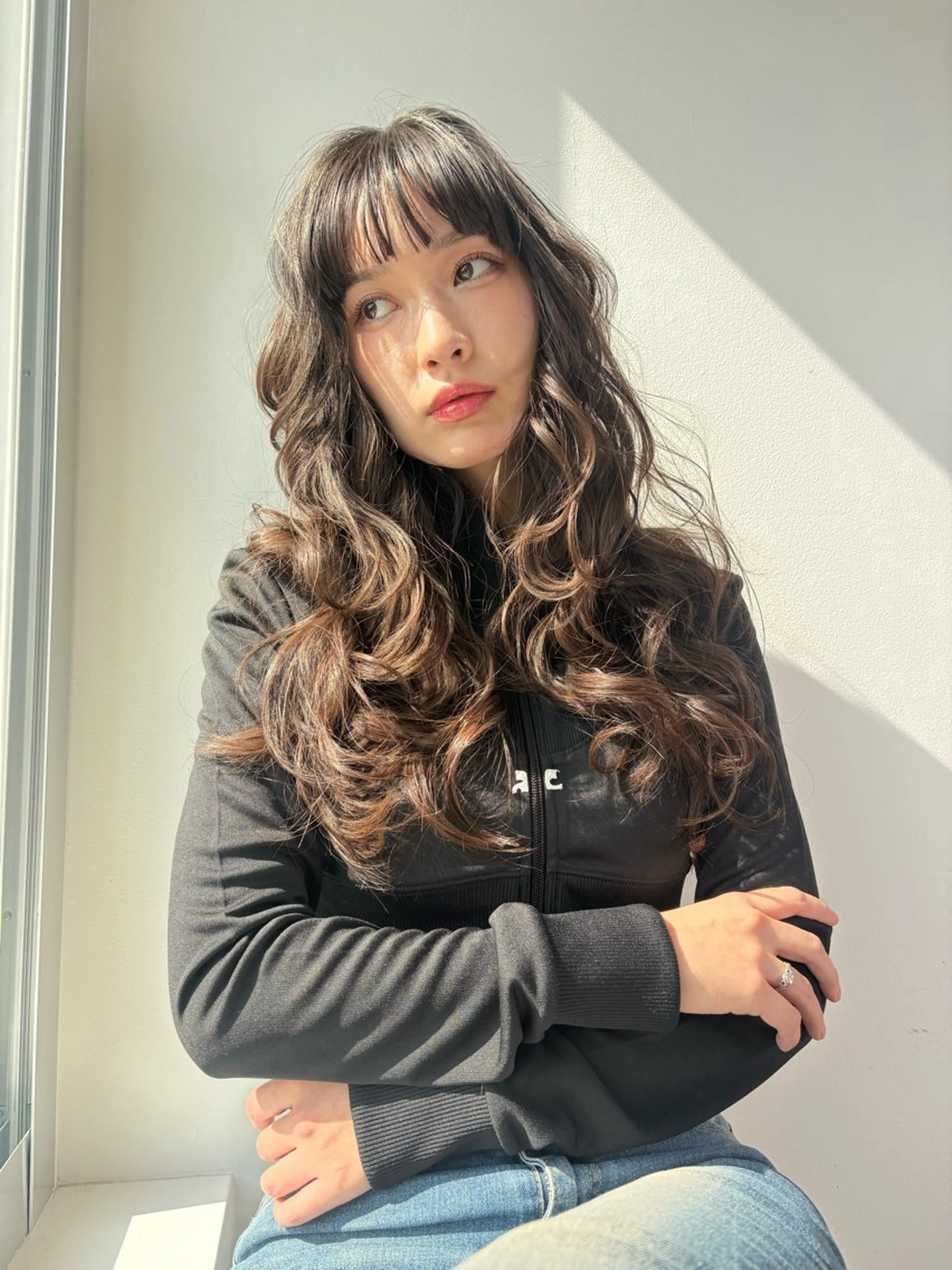 ロング パーマ ロングレイヤー レイヤーカット ロング 🎀トレンドヘア🎀 MIKUのヘアスタイル