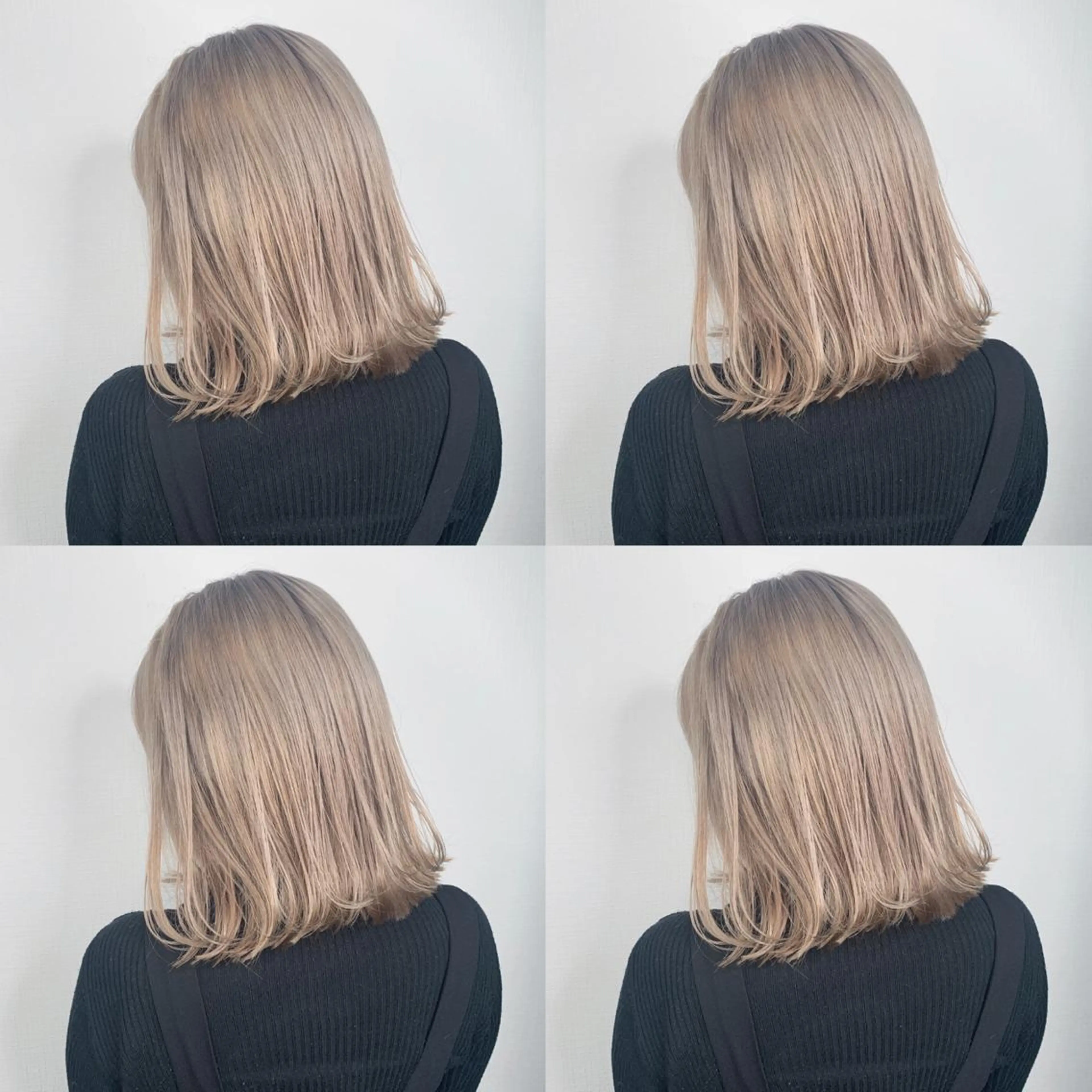 ミディアム カラー ベージュカラー ブロンド ブロンドベージュ ハイトーンカラー ヘアカラー 袴田 伊代のヘアスタイル