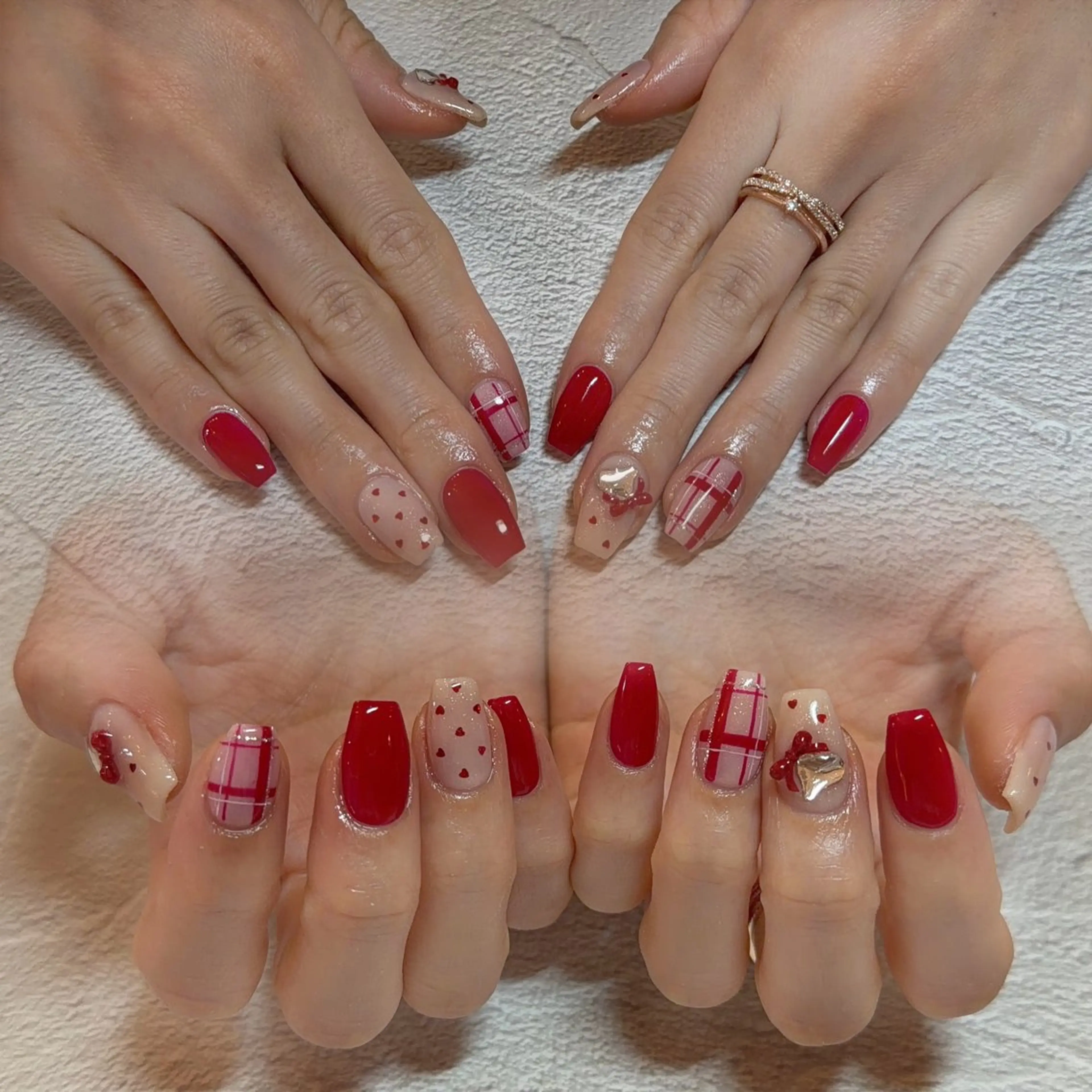 ネイル バレンタイン ハンドネイル Fairy Tail さくらこ🤍のネイルデザイン