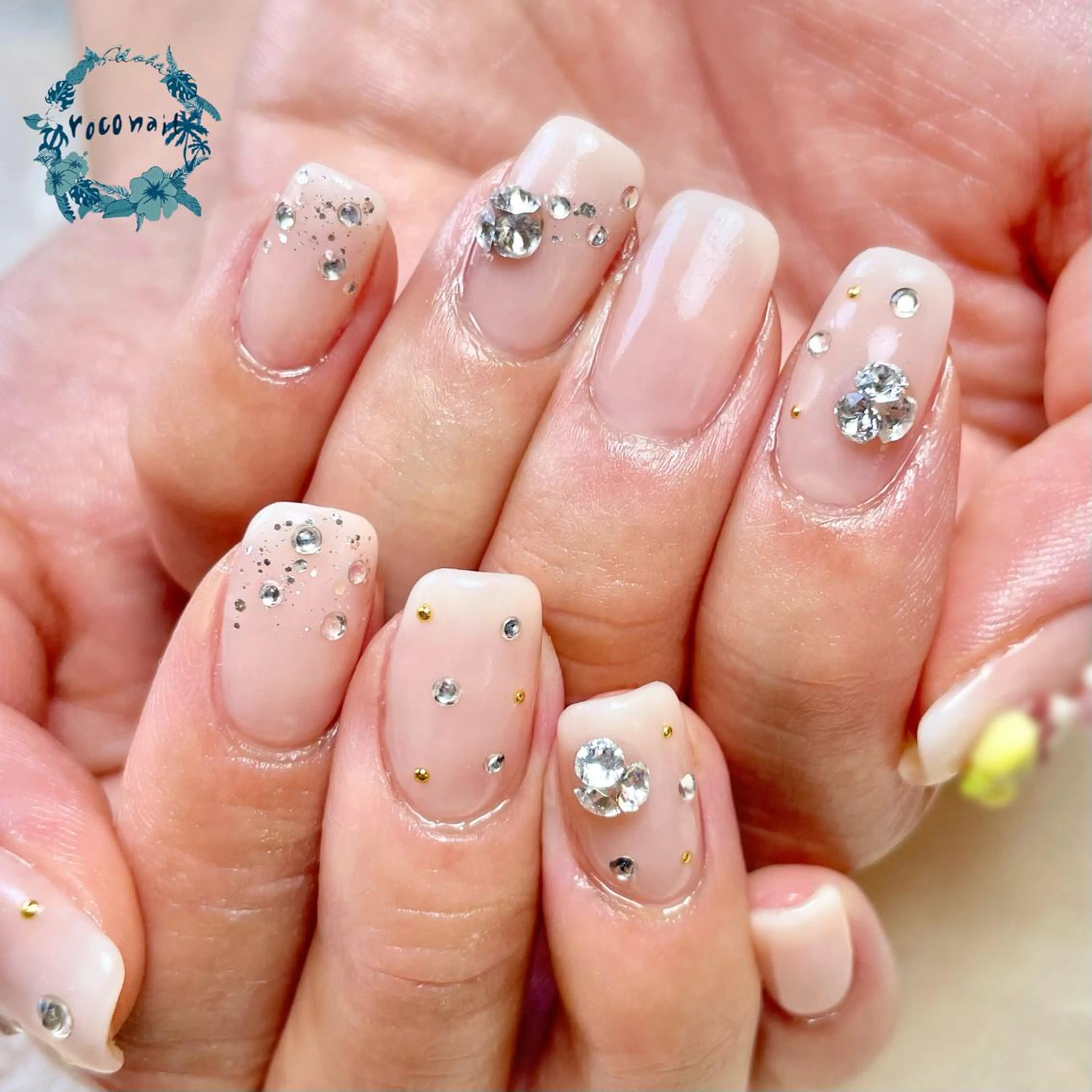 ネイル キラキラネイル ハンドネイル roconail ヒロコのネイルデザイン