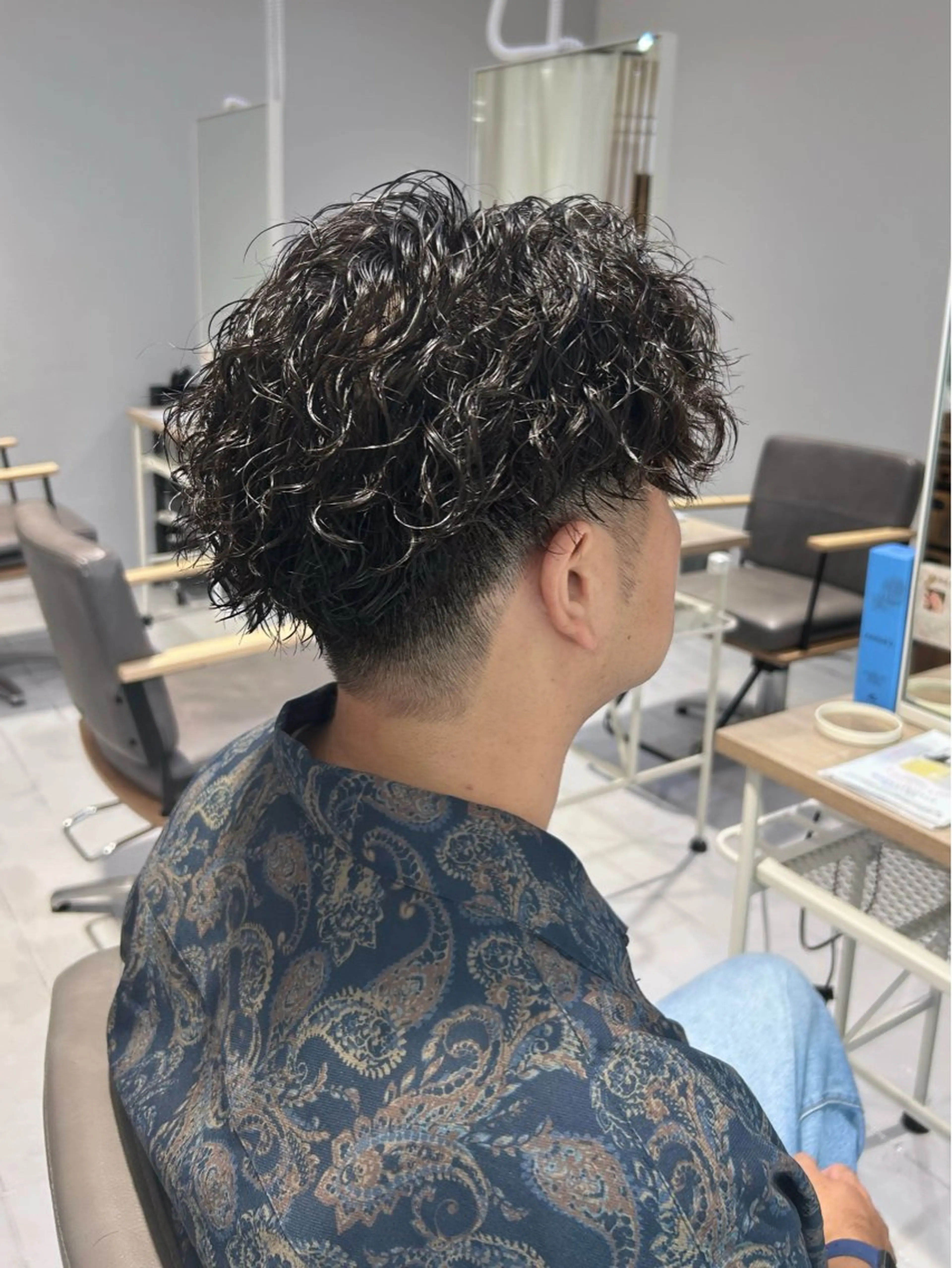 ショート パーマ メンズ カット パーマ レイヤーカット🐺 hina🩶のヘアスタイル