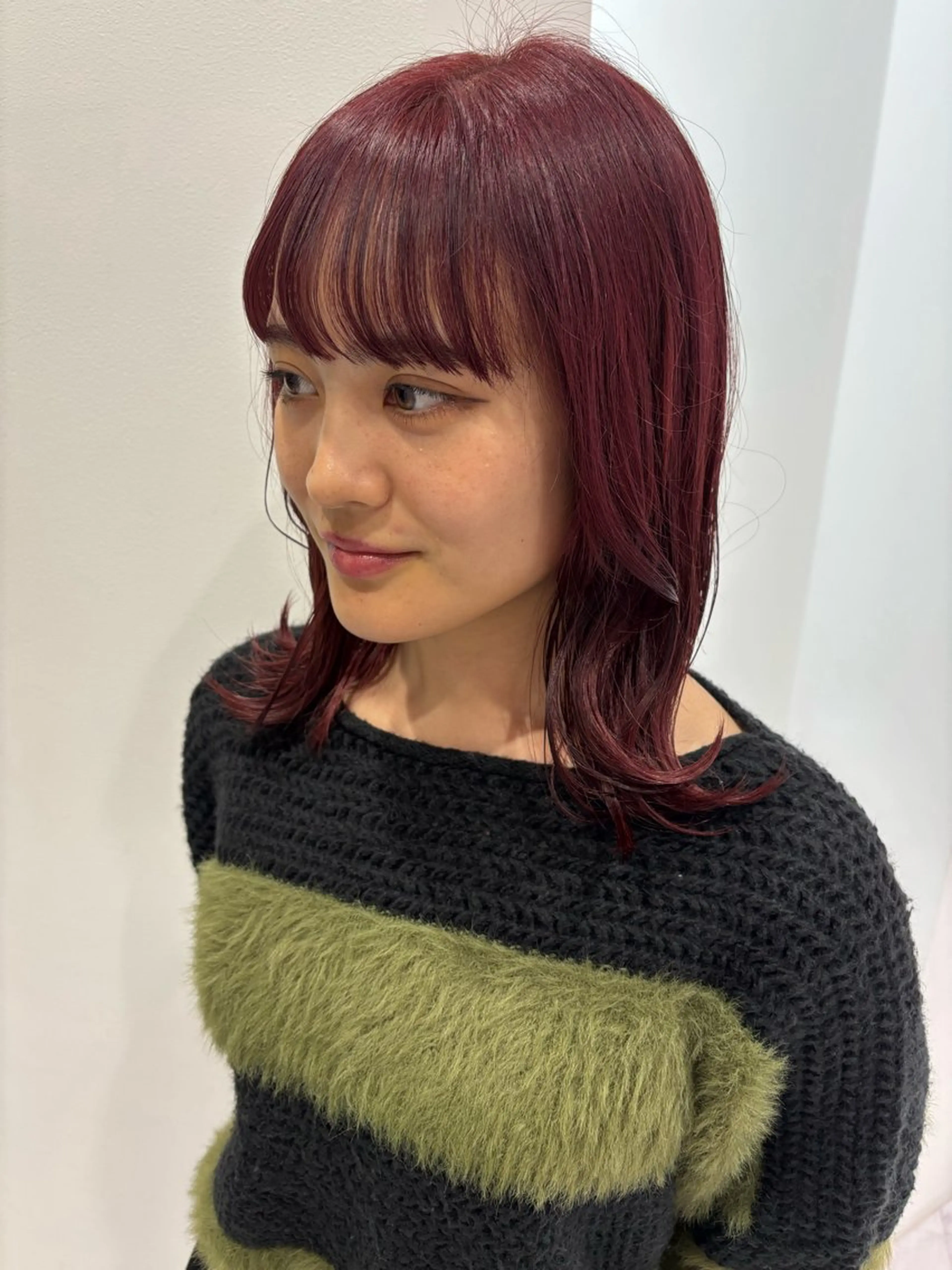 セミロング カラー ブリーチ SAYAKA 🍒／ボブ／暖色のヘアスタイル