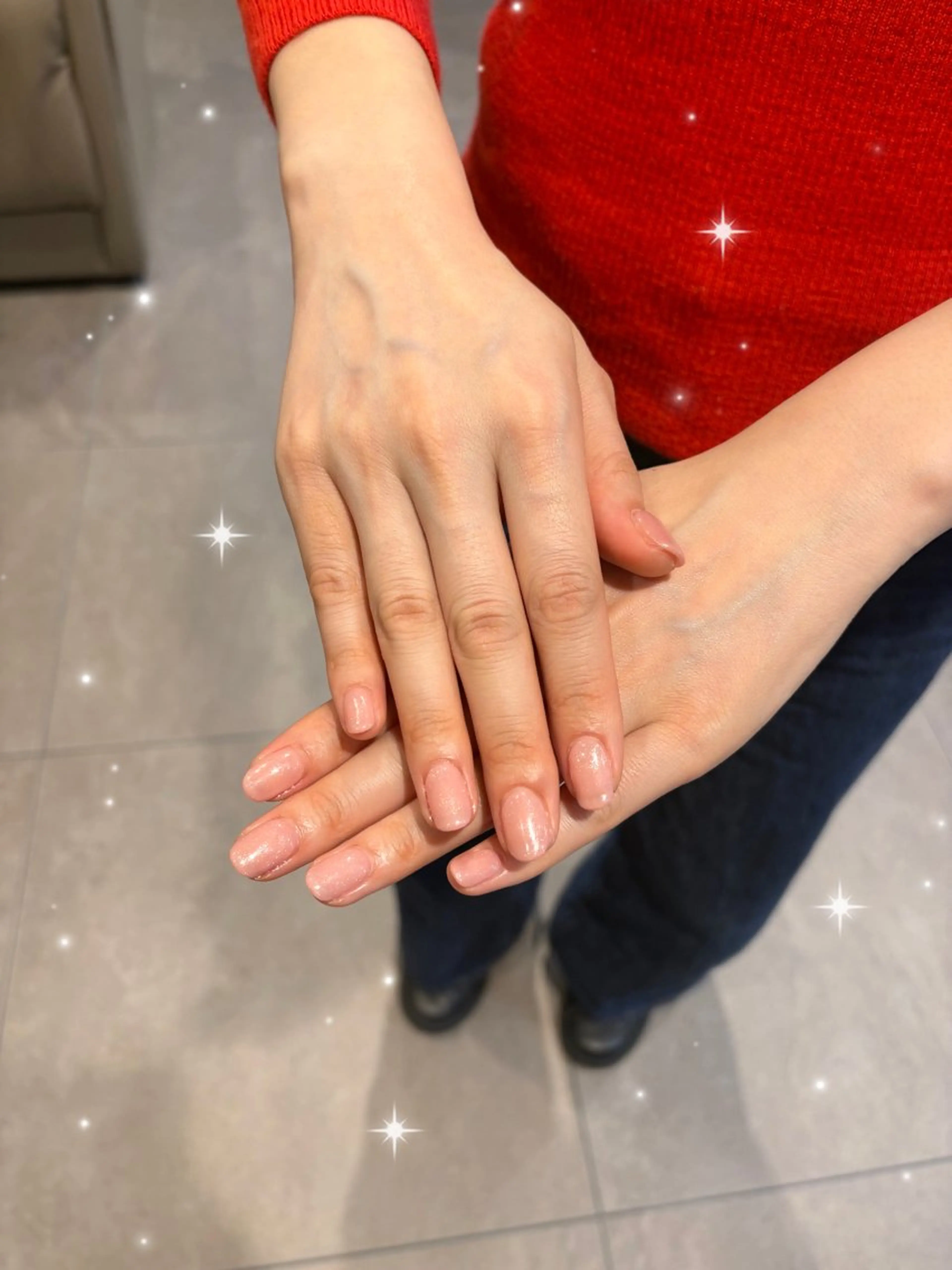 ネイル ラメ(グリッター) ワンカラーネイル ピンク 🎀RinRin🎀 Nail💅二子玉川のネイルデザイン