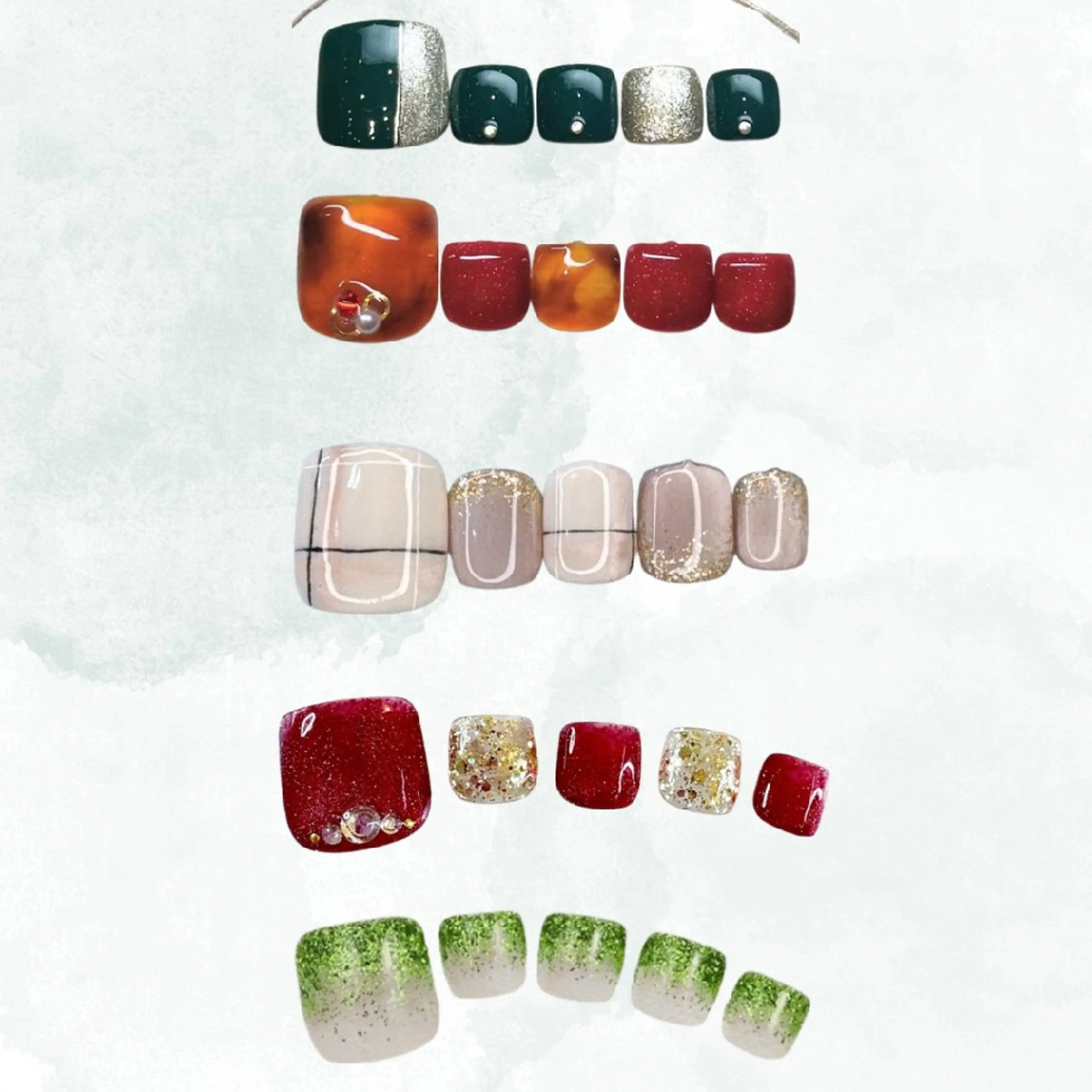 フットネイル定額デザイン🤍【フットバス込】の写真