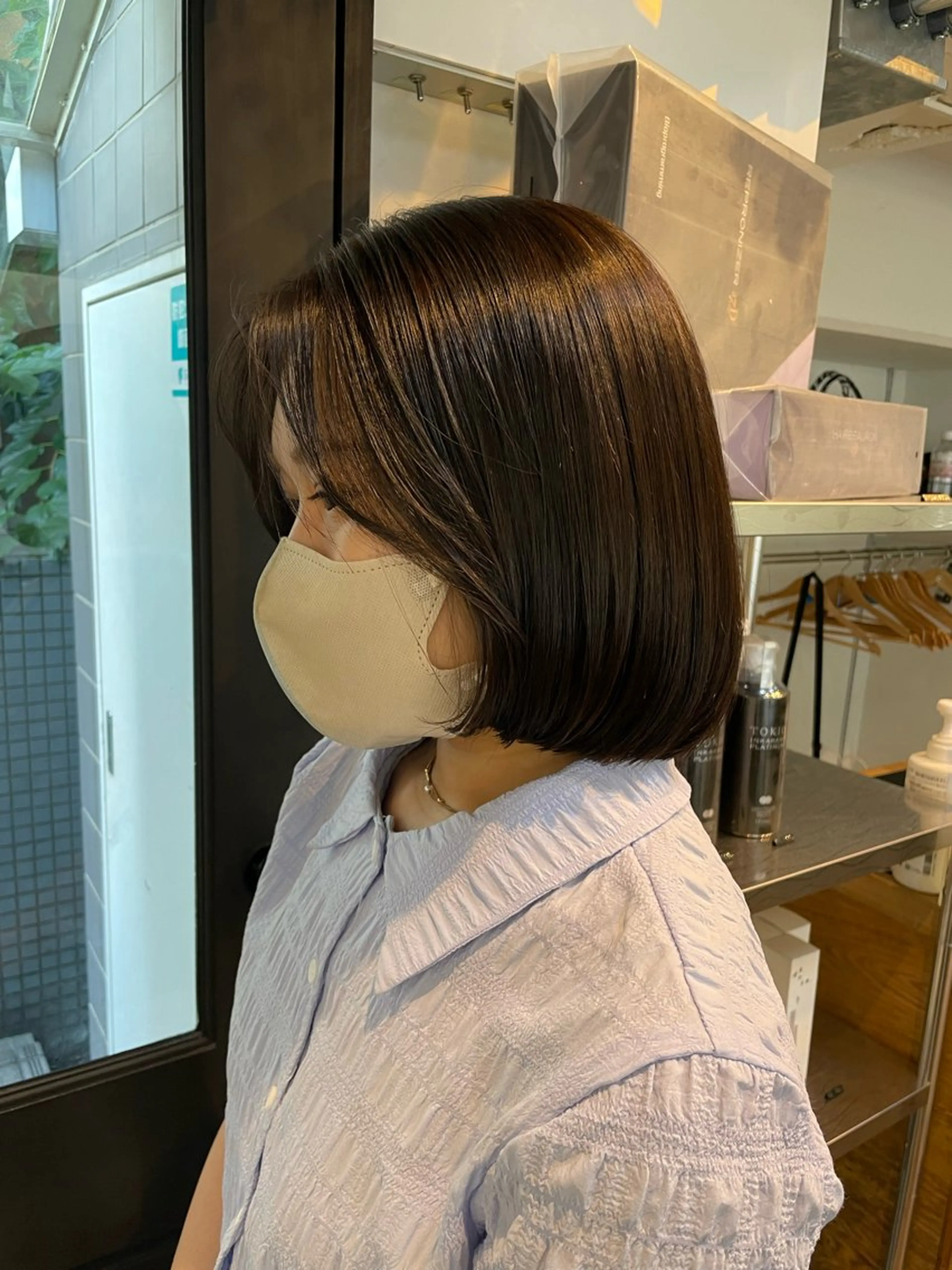 ショート ボブ 韓国風ヘア yu-kaハッシュ カット/韓国レイヤーのヘアスタイル