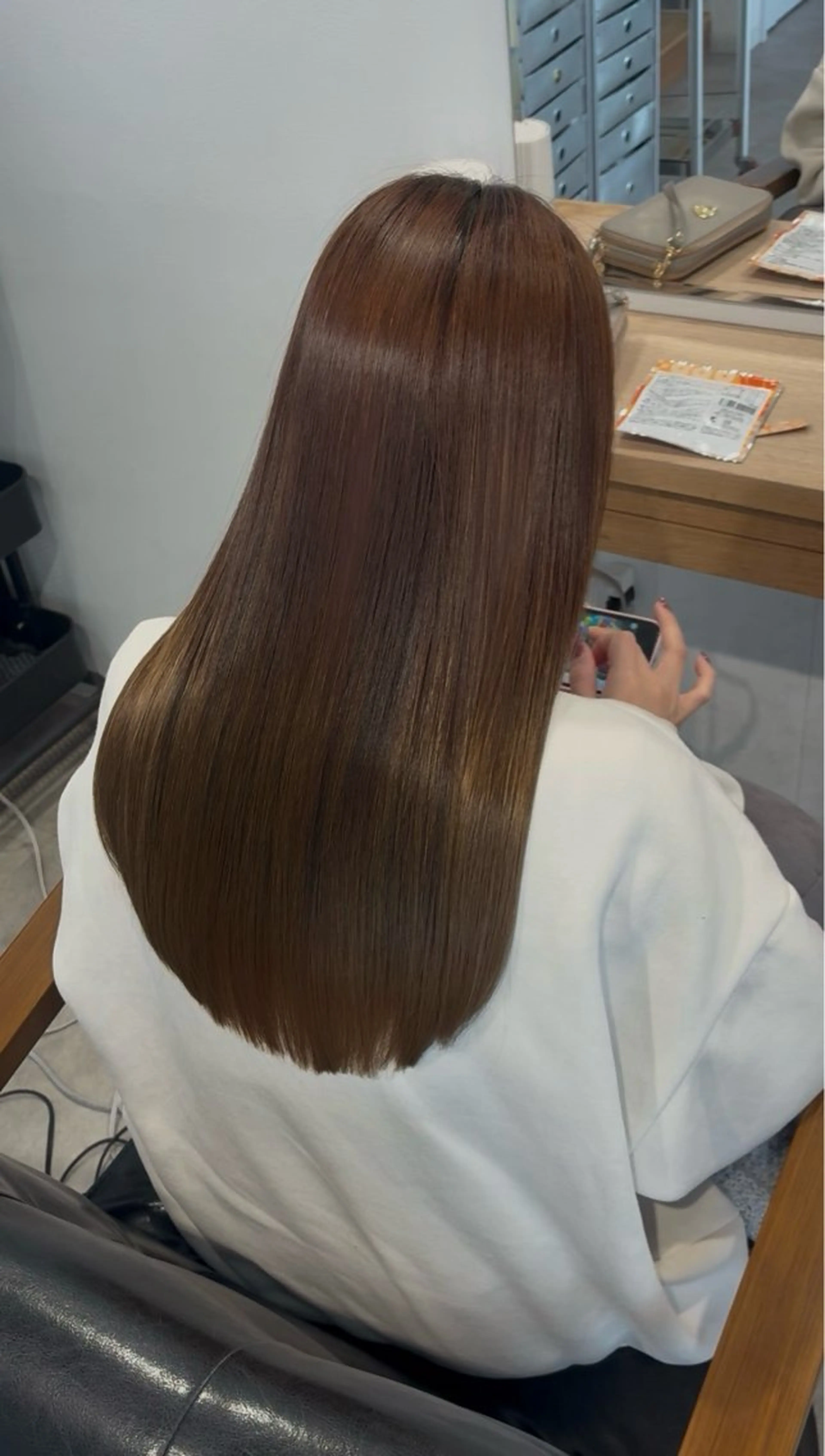 ロング 髪質改善 縮毛矯正 LIVEIL所属・リベイルけんた モデル募集のヘアスタイル