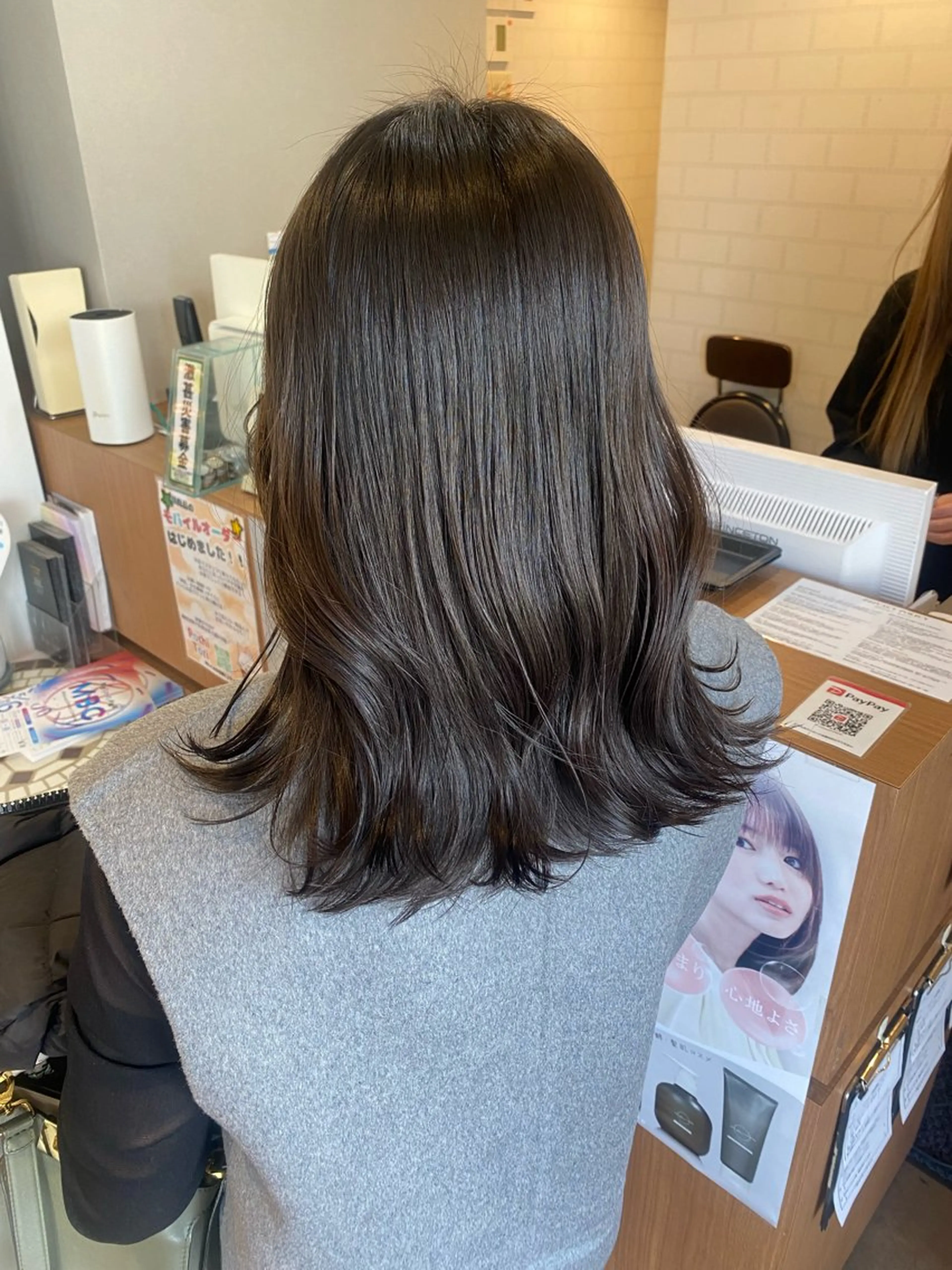 ミディアム カラー イルミナカラー オリーブグレー カット ヘアカラー トリートメント 塩谷黎✨ブリーチ無W カラーメンズパーマ✨のヘアスタイル