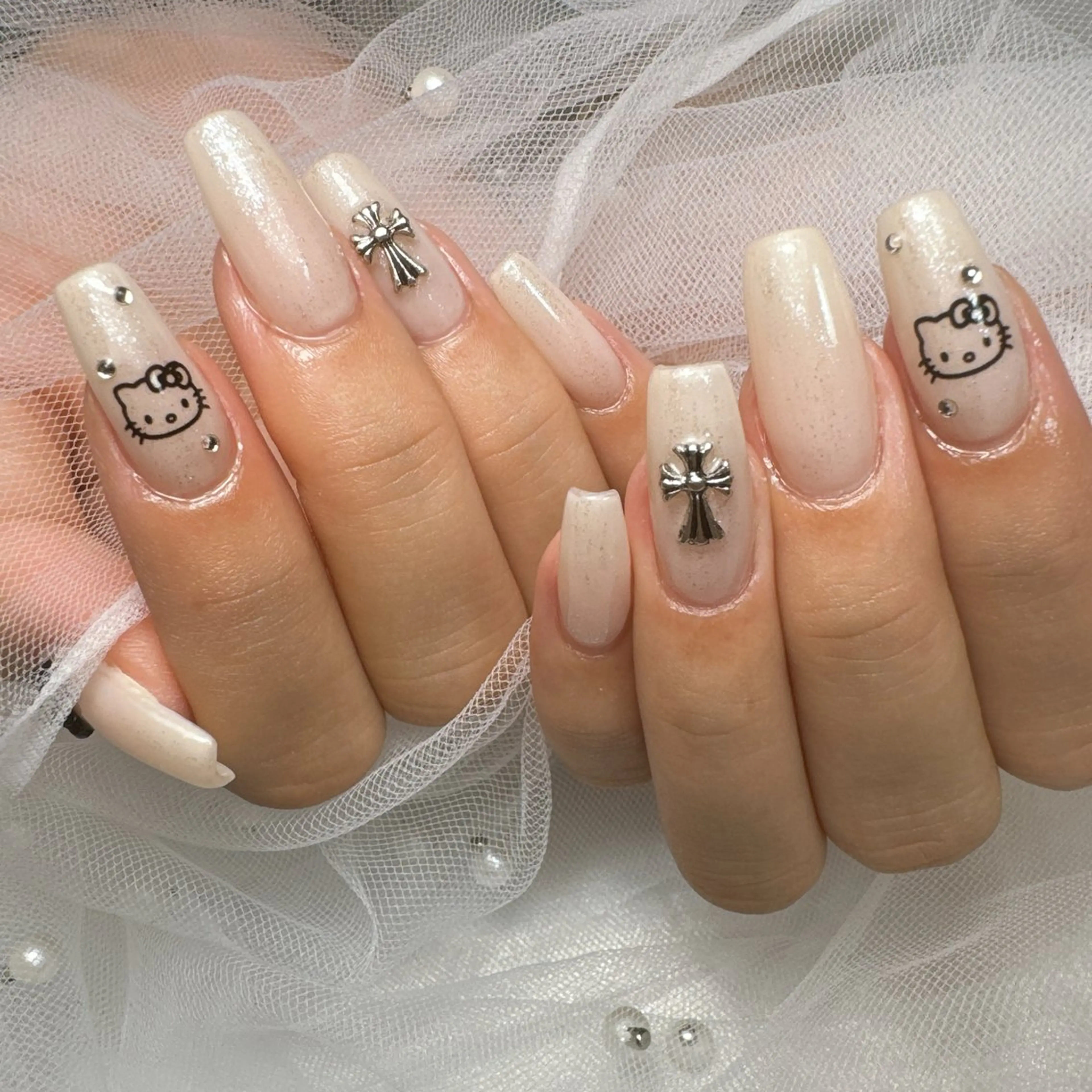 ☆長さ出し10本（フレンチorグラデーションorマグネットorアートorパーツ付け放題)他店オフ無料!!の写真