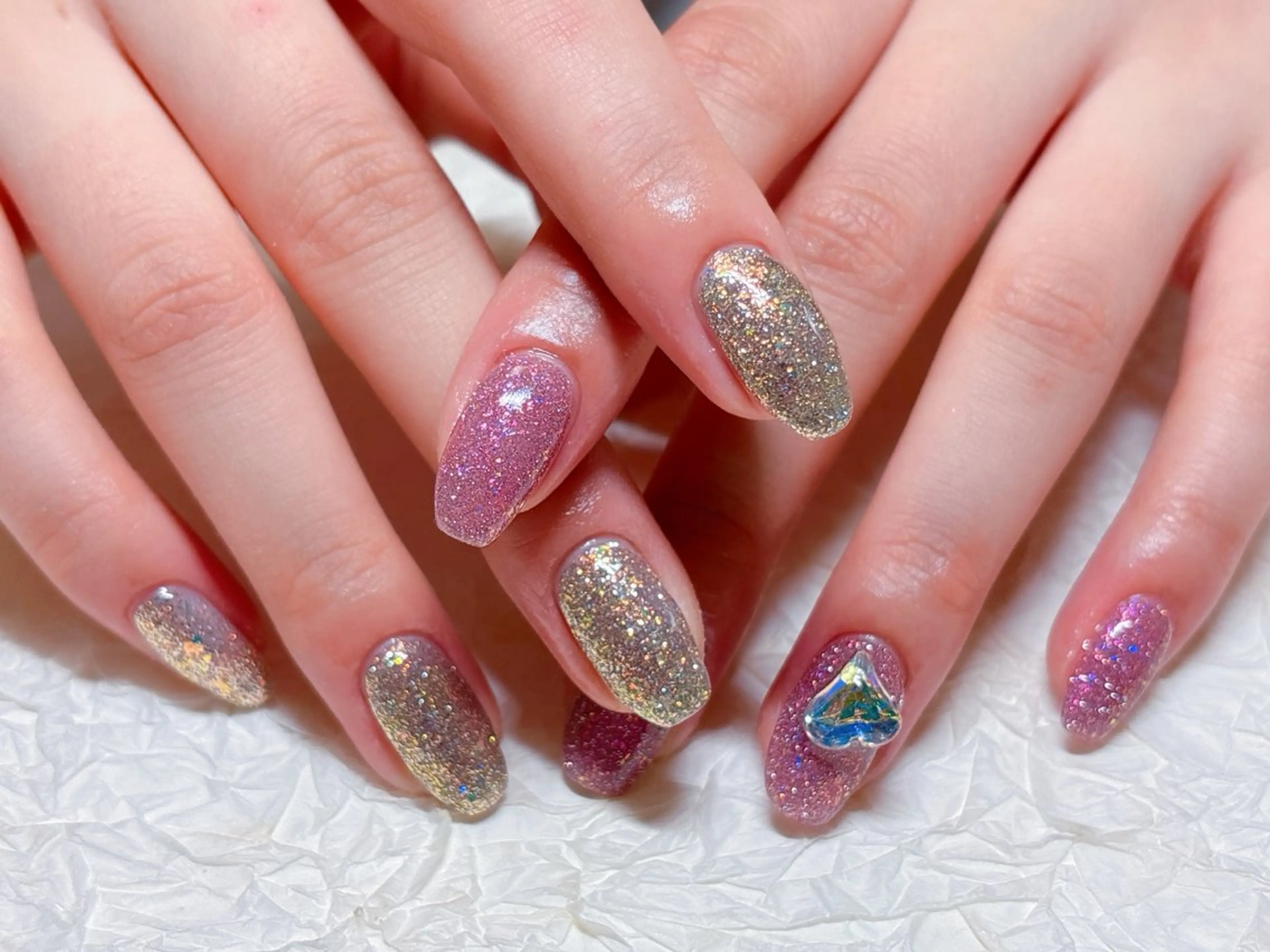 ネイル キラキラネイル ハンドネイル ハンドケア ゆ か_Nails💫のネイルデザイン